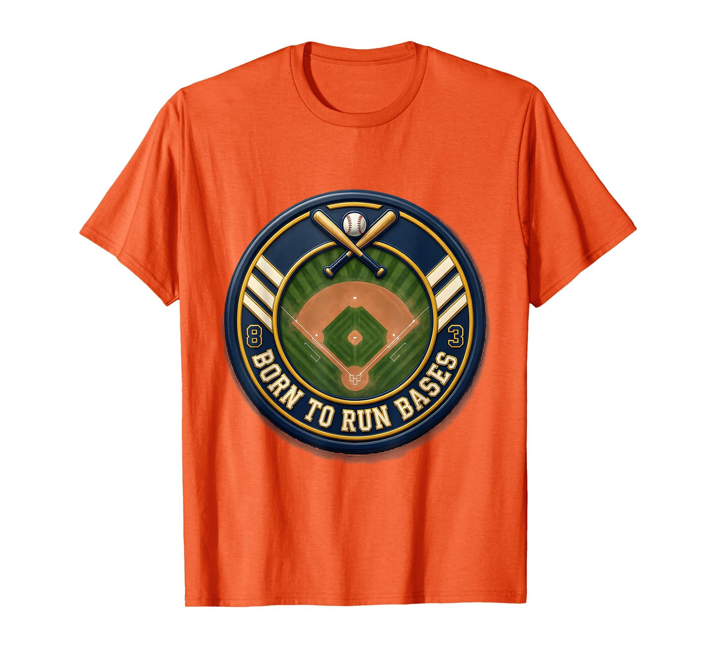 Born To Run Bases Baseball T-Shirt - Custom Art Print Men Women - T-Shirt, Sweatshirt, Hoodie