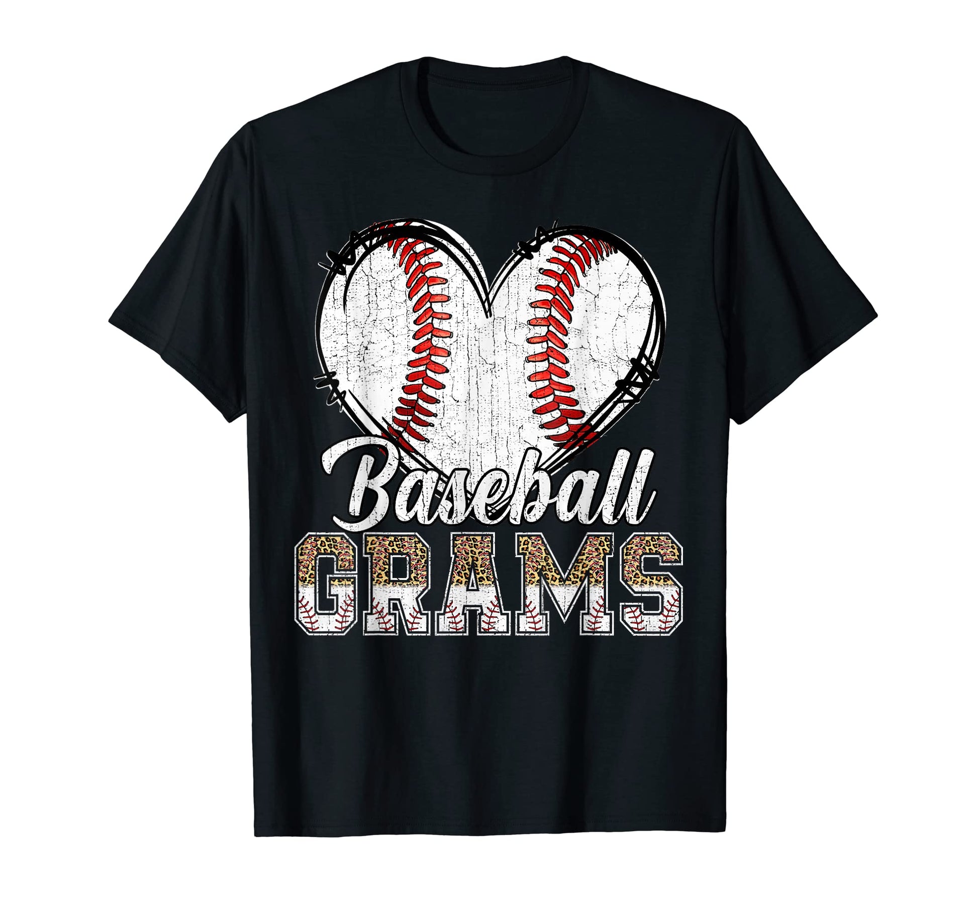 Softball Baseball Grams Heart Leopard T-Shirt - Aesthetic Graphic Unisex - T-Shirt, Sweatshirt, Hoodie