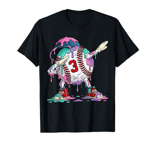 Baseball 3 Year Old Ice Cream T-Shirt - Casual Everyday Wear for Adults - T-Shirt, Sweatshirt, Hoodie