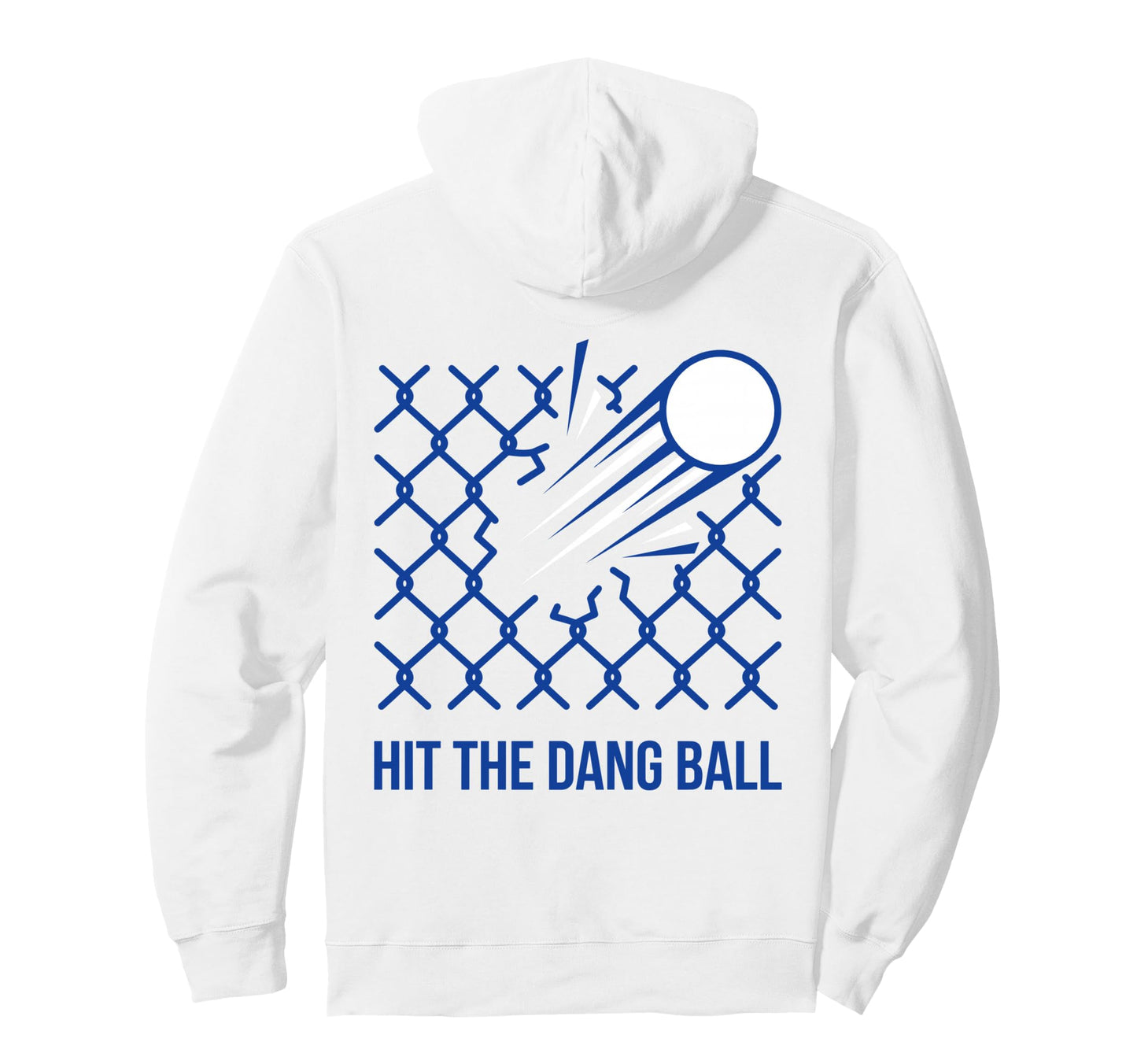 Hit Dang Ball Baseball Break Through Hoodie - Custom Art Print for Adults - T-Shirt, Sweatshirt, Hoodie