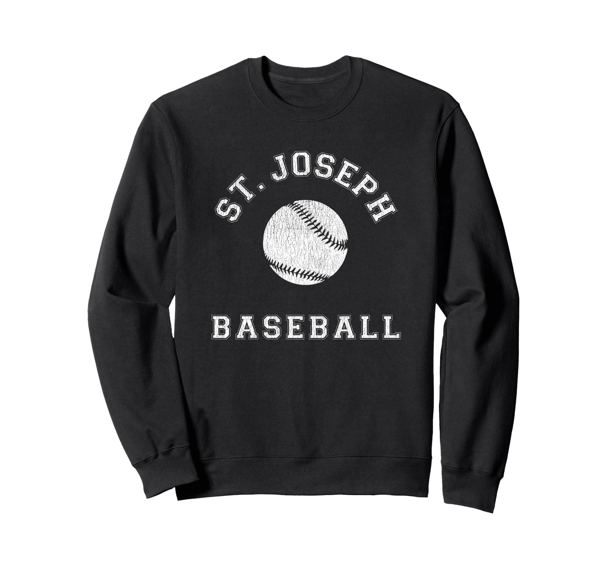 St Joseph Baseball Distressed Sweatshirt - Novelty Apparel for Adults - T-Shirt, Sweatshirt, Hoodie