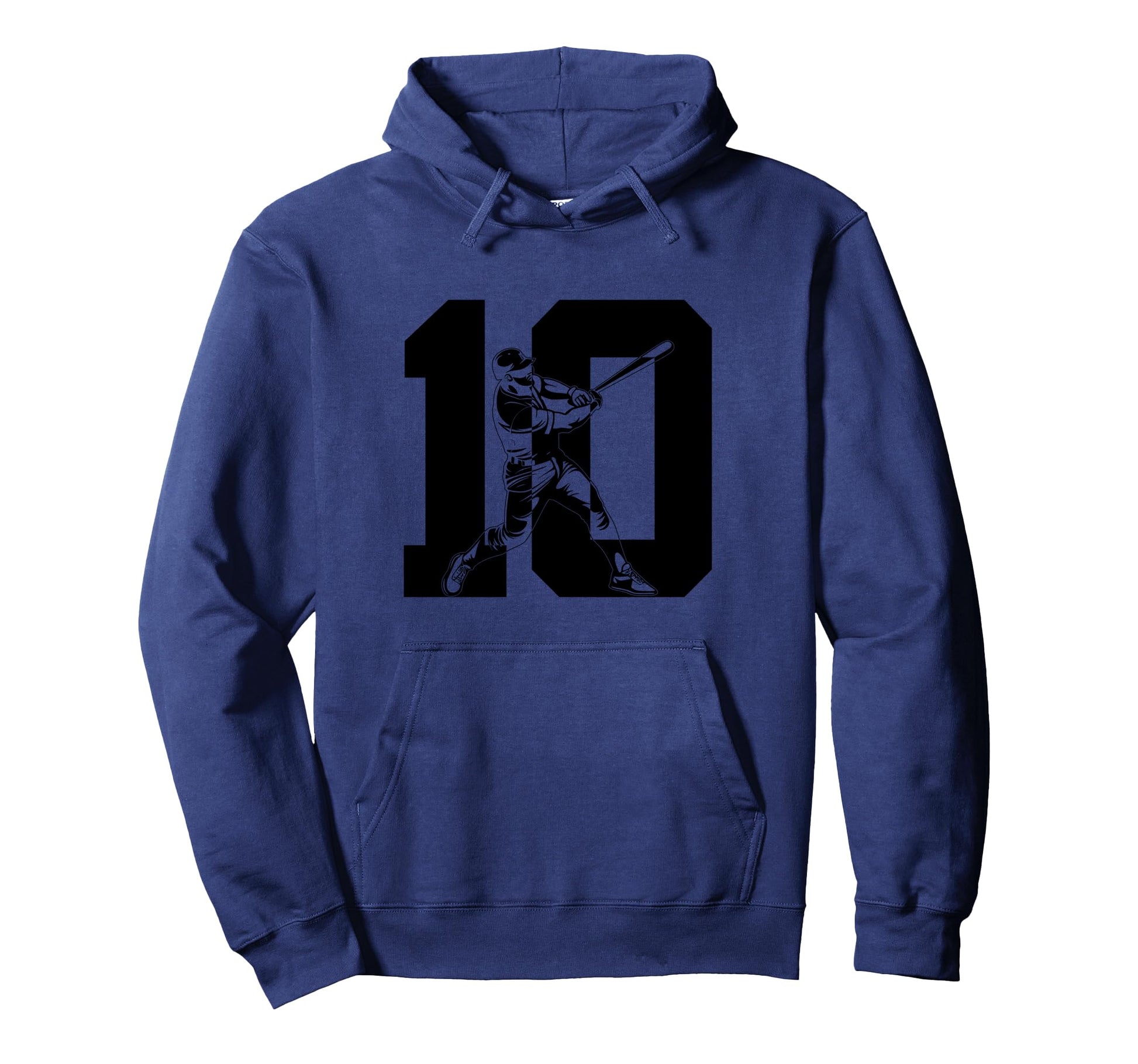 Number 10 Years Baseball 10Th Birthday Hoodie - Graphic Print Unisex - T-Shirt, Sweatshirt, Hoodie