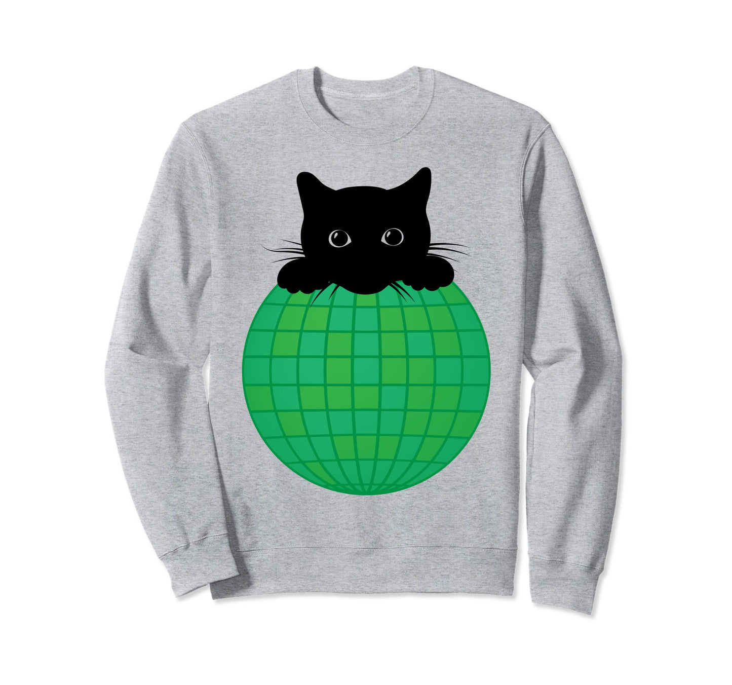 Aesthetic Disco Ball Green Nature Sweatshirt - Minimalist Print for Adults - T-Shirt, Sweatshirt, Hoodie