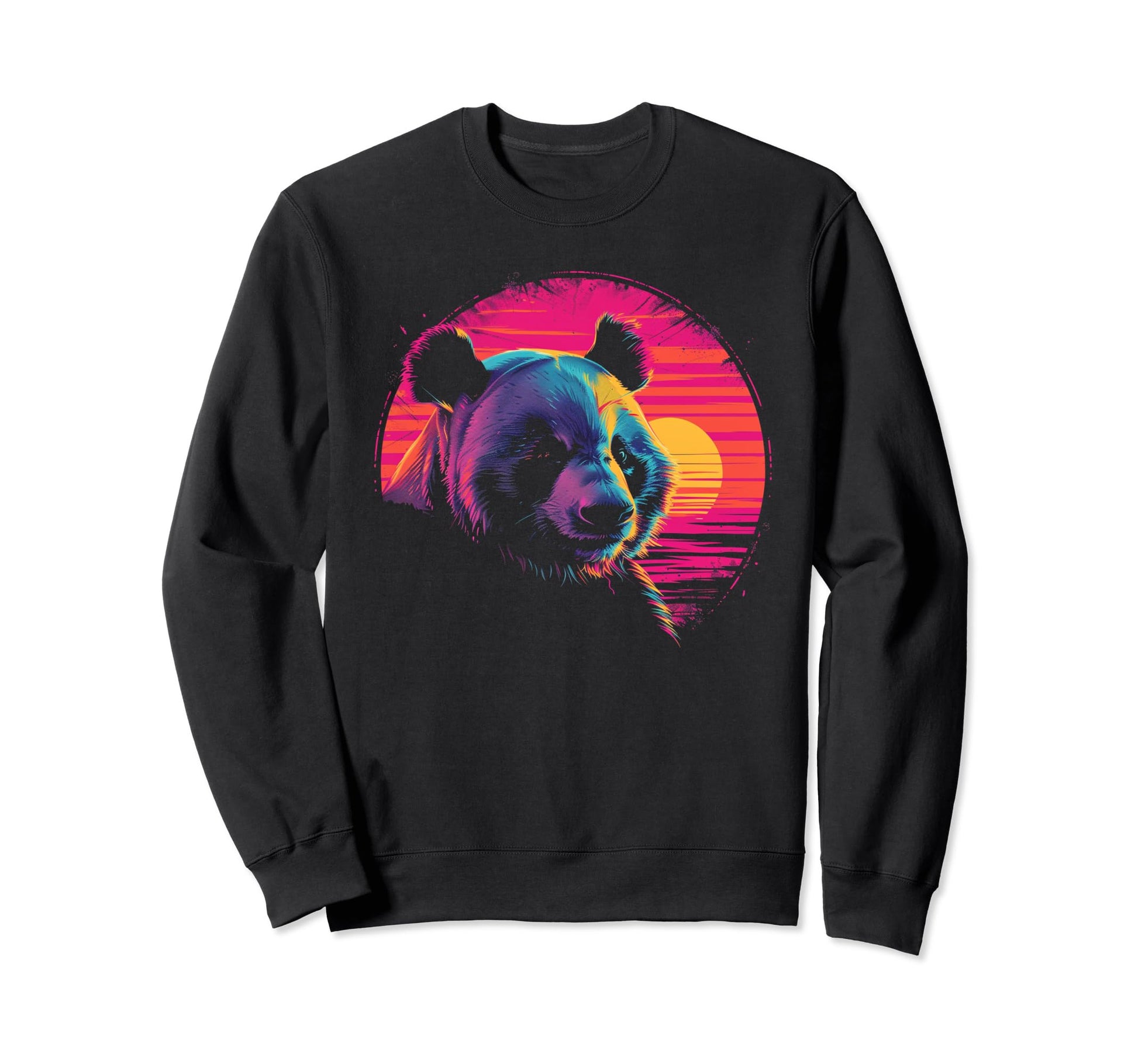 Panda Vaporwave Aesthetic Sweatshirt - Custom Art Print Men Women - T-Shirt, Sweatshirt, Hoodie