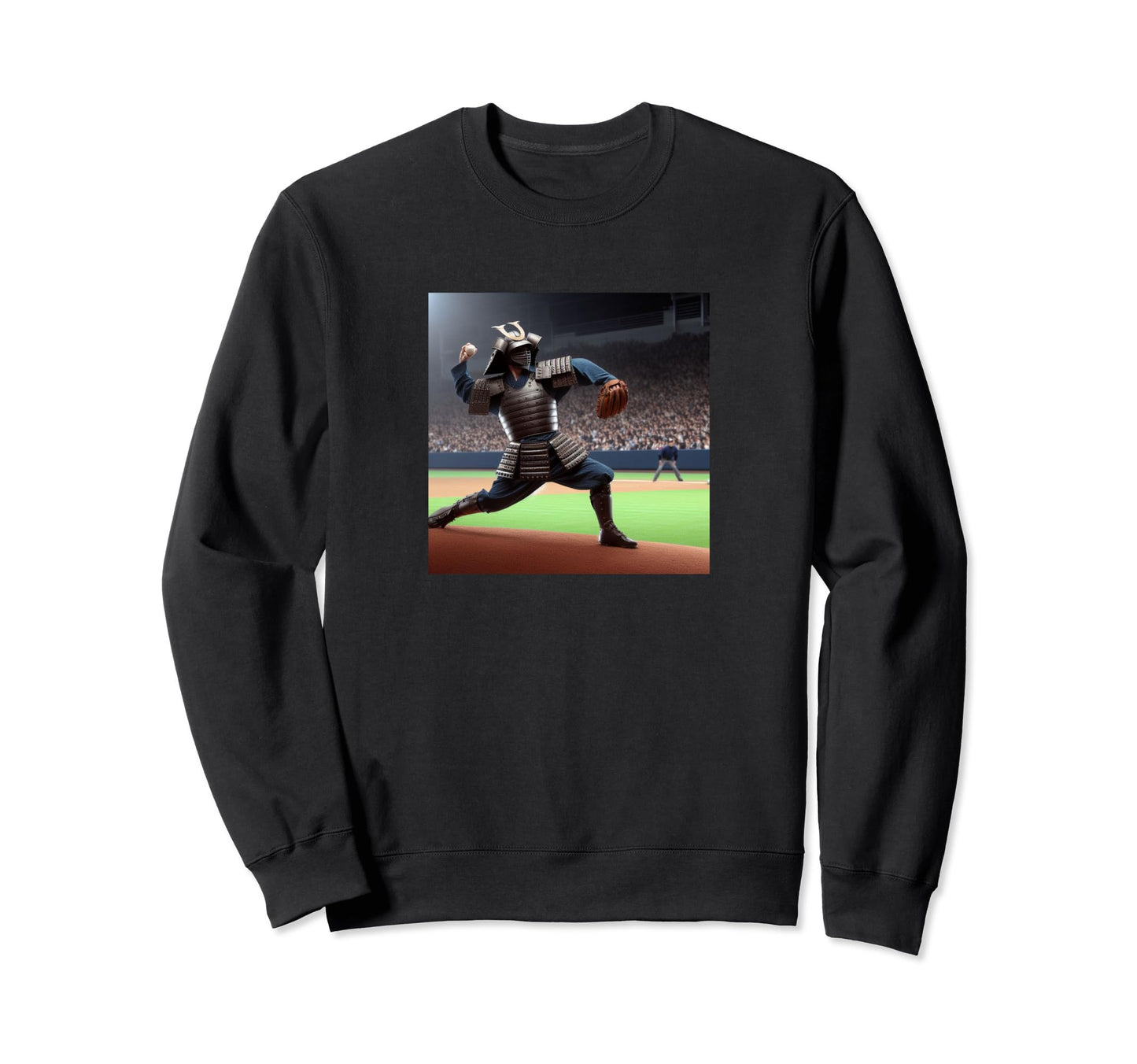 Samurai Full Armor Baseball Pitcher Sweatshirt - Fun Novelty Design Unisex - T-Shirt, Sweatshirt, Hoodie