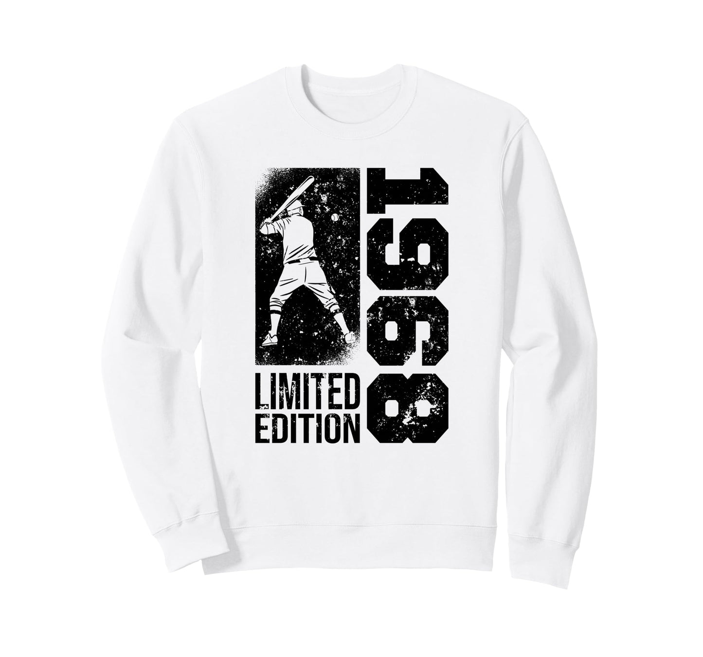 Baseball Player Born 1968 Birthday Sweatshirt - Graphic Print for Adults - T-Shirt, Sweatshirt, Hoodie