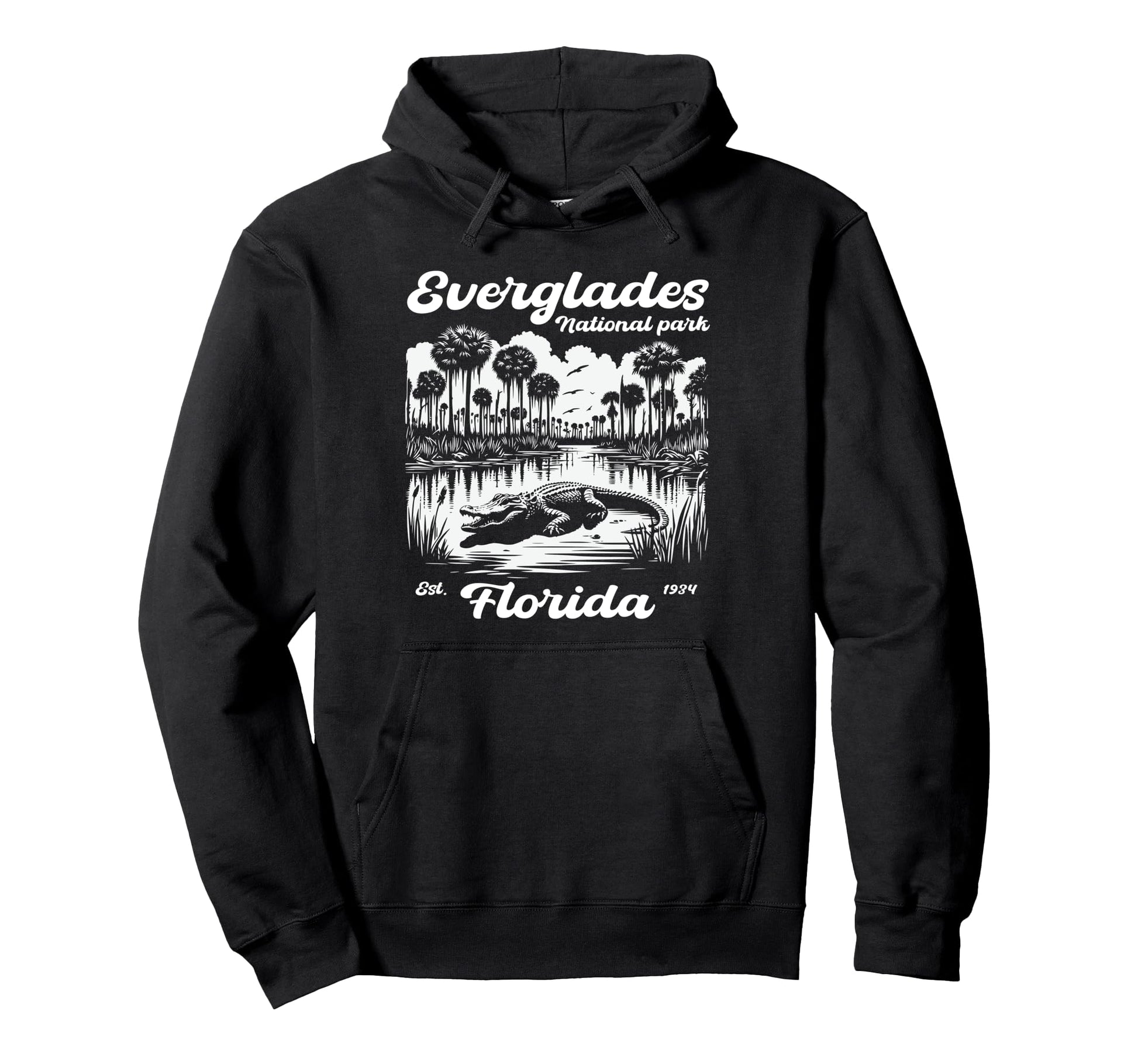 Everglades National Park Alligators Hoodie - Aesthetic Graphic for Adults - T-Shirt, Sweatshirt, Hoodie