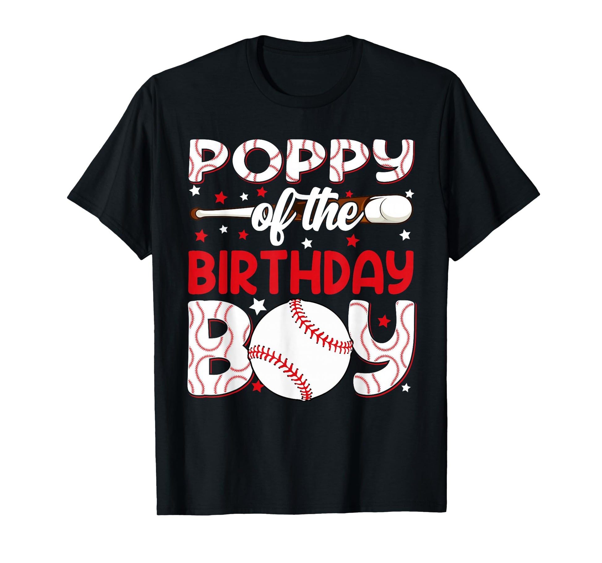 Poppy Birthday Baseball Party Family T-Shirt - Aesthetic Graphic Men Women - T-Shirt, Sweatshirt, Hoodie