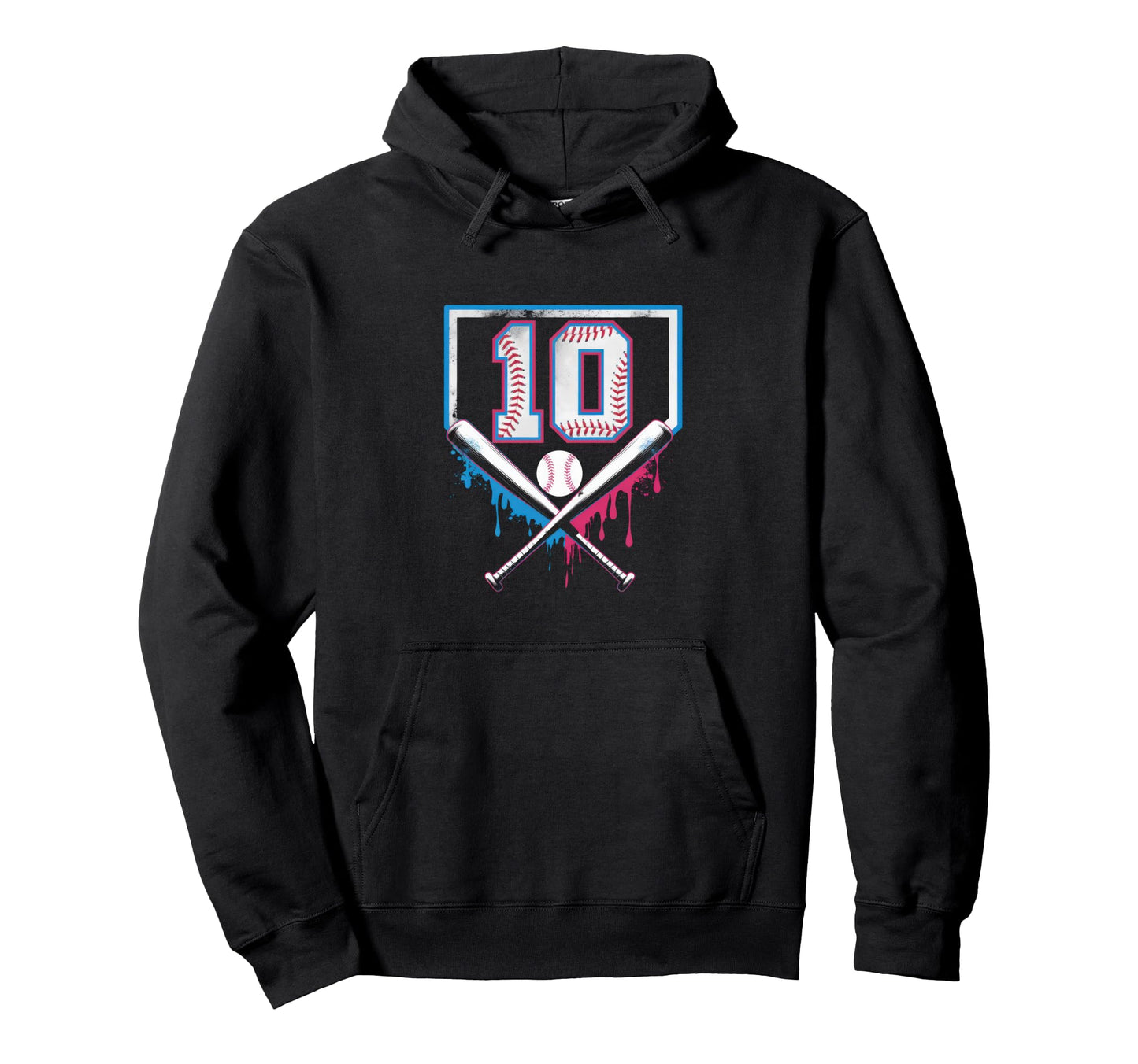 Sprinkle 10Th Birthday Baseball Home Hoodie - Novelty Apparel for Adults - T-Shirt, Sweatshirt, Hoodie