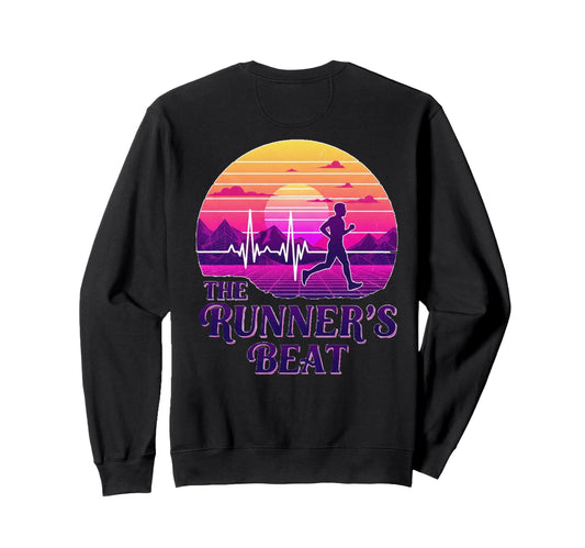 80S Synthwave Aesthetic Heartbeat Sweatshirt - Streetwear Style Men Women - T-Shirt, Sweatshirt, Hoodie