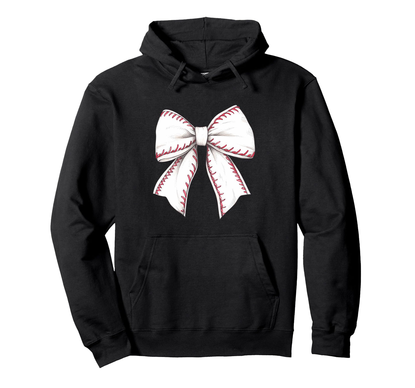 Baseball Coquette Bow Baseball Game Hoodie - Novelty Apparel Men Women - T-Shirt, Sweatshirt, Hoodie