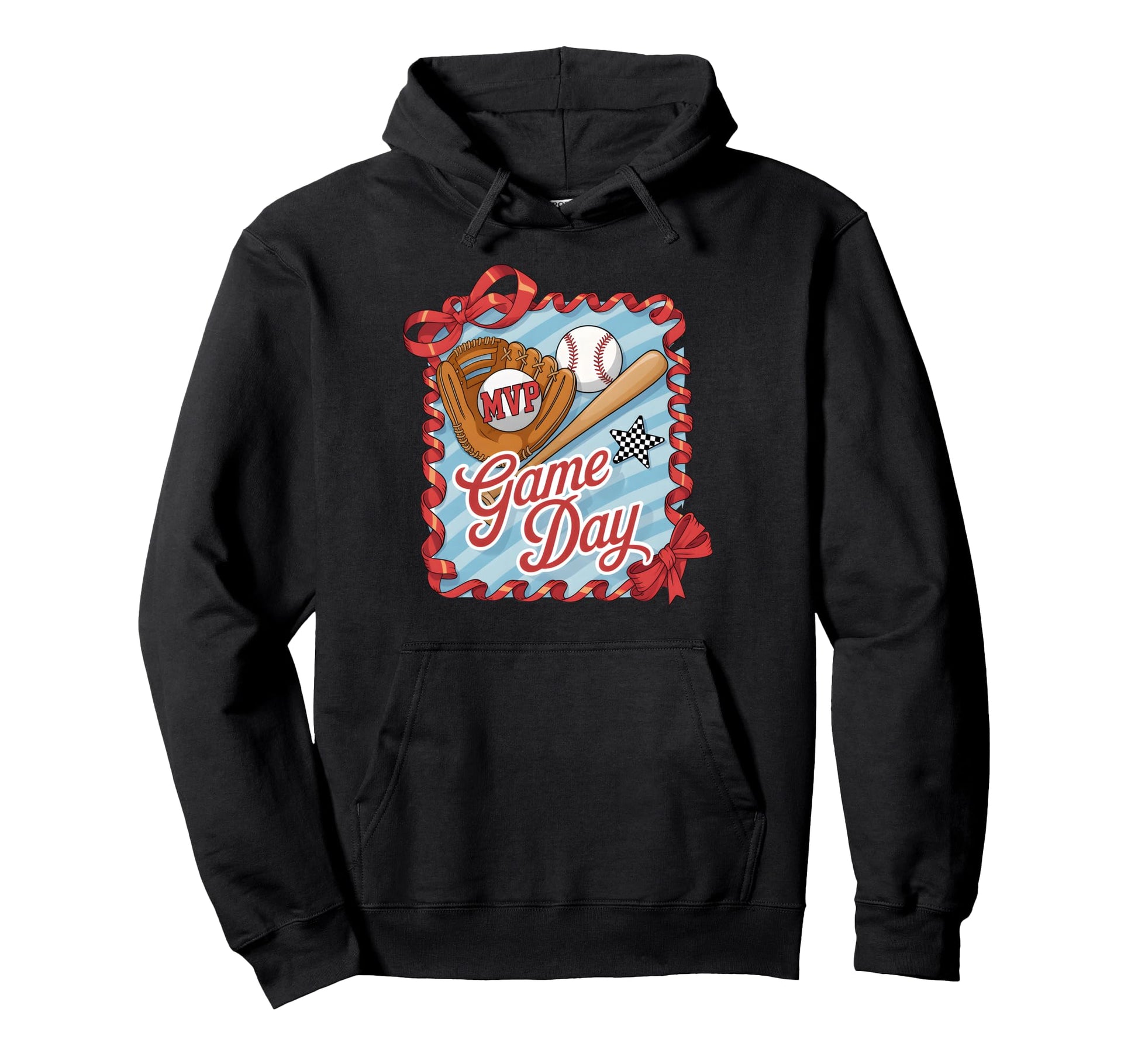 Game Day Coquette Baseball Preppy Womens Hoodie - Minimalist Print Unisex - T-Shirt, Sweatshirt, Hoodie