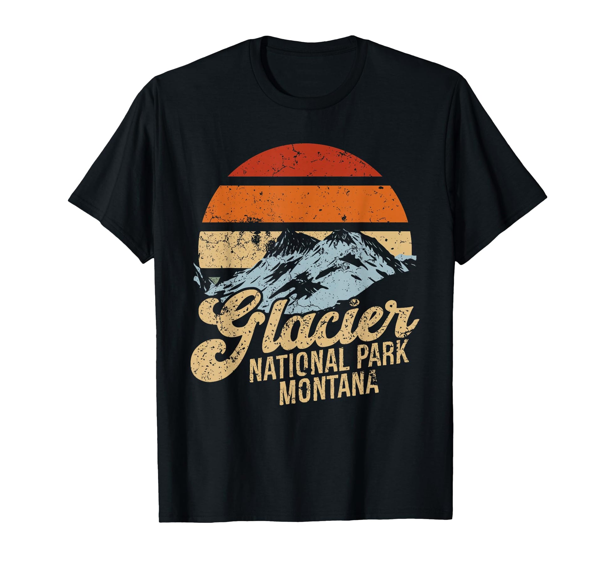 Sunset Glacier National Park Montana T-Shirt - Unique Graphic Unisex - T-Shirt, Sweatshirt, Hoodie