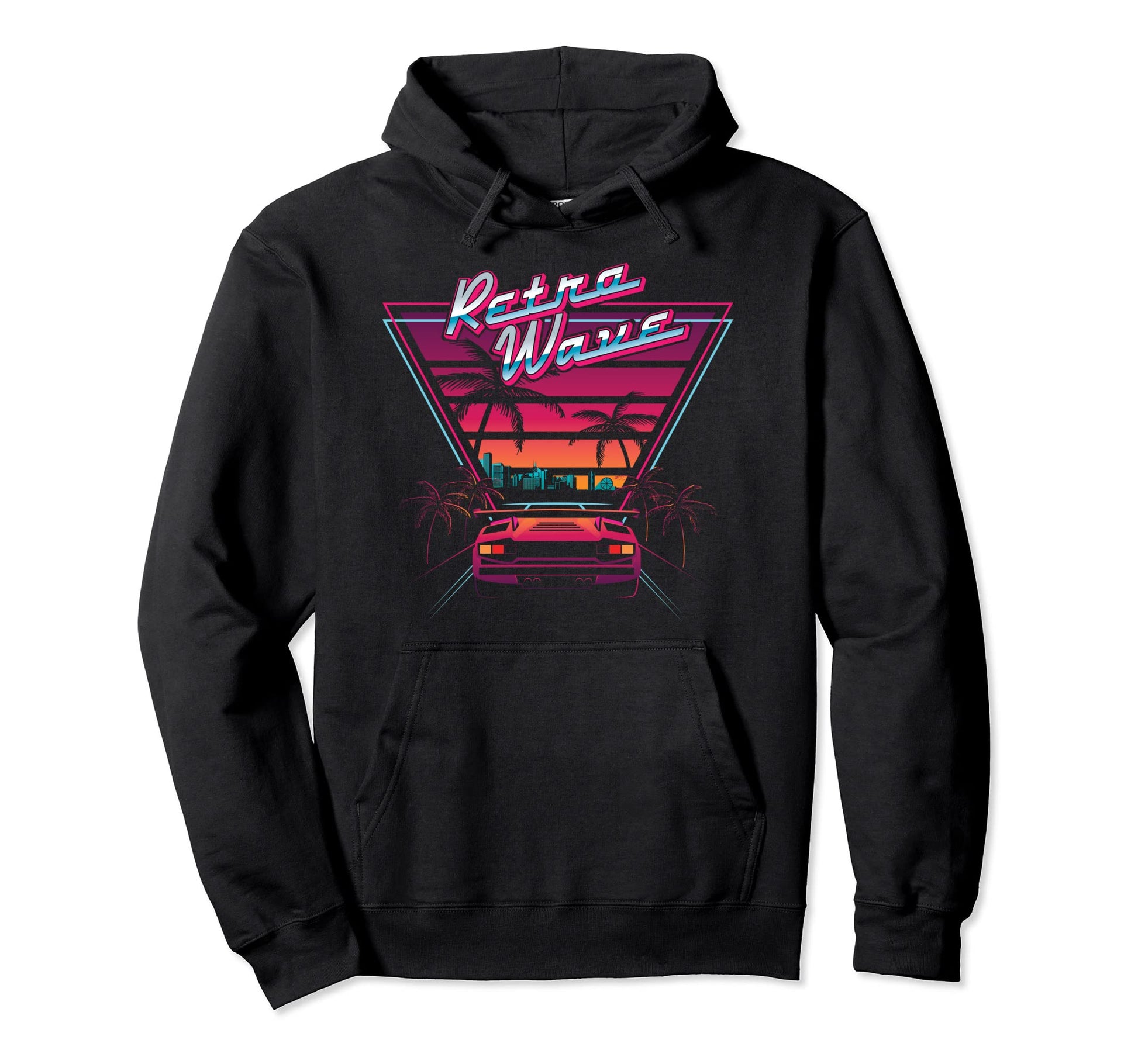80S Retrowave Synthwave Love Wave Hoodie - Aesthetic Graphic Men Women - T-Shirt, Sweatshirt, Hoodie