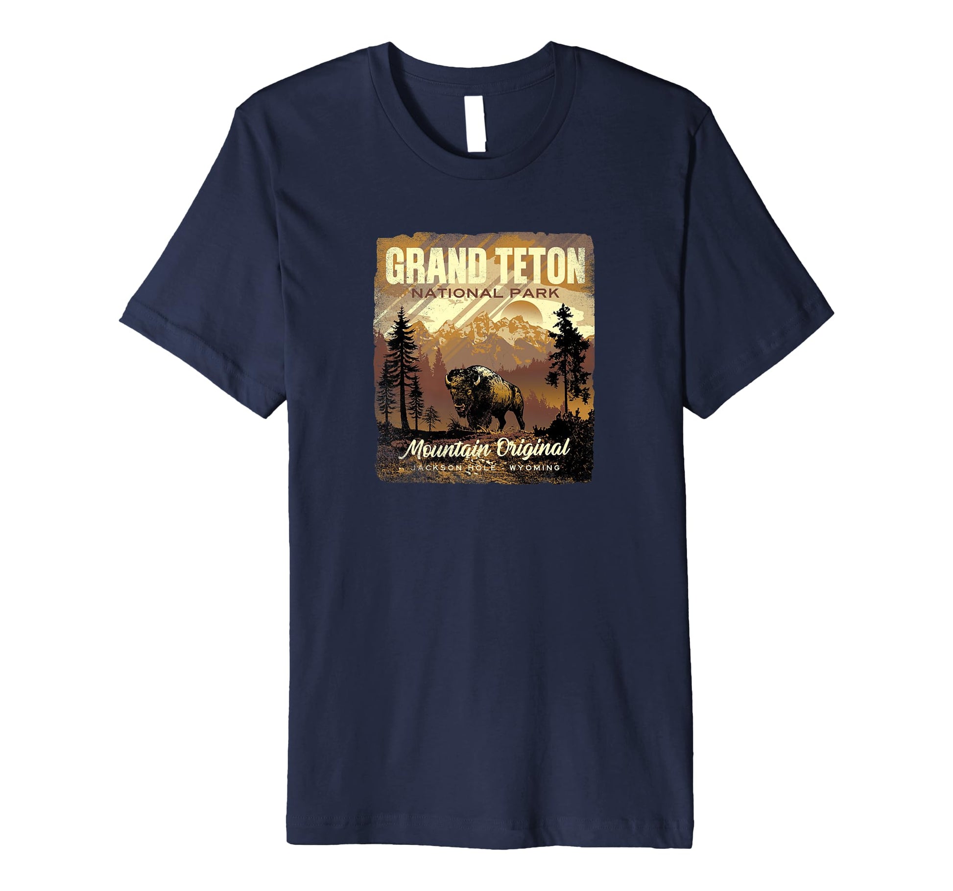 Grand Teton National Park Bison T-Shirt - Trendy Graphic Unisex - T-Shirt, Sweatshirt, Hoodie