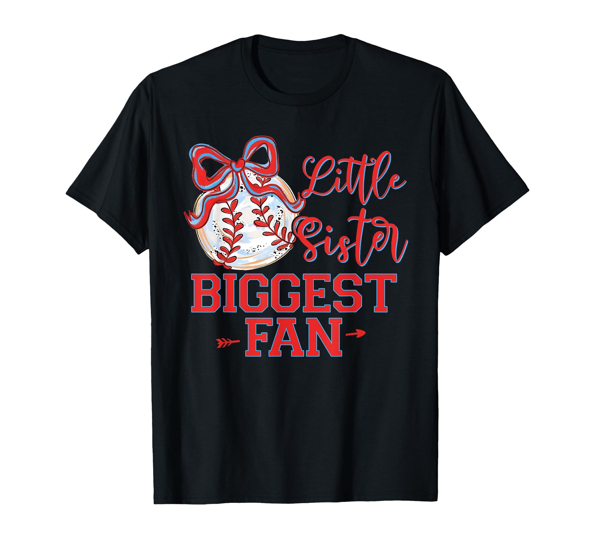Baseball Sister Coquette Bow Ball Biggest T-Shirt - Novelty Apparel Unisex - T-Shirt, Sweatshirt, Hoodie