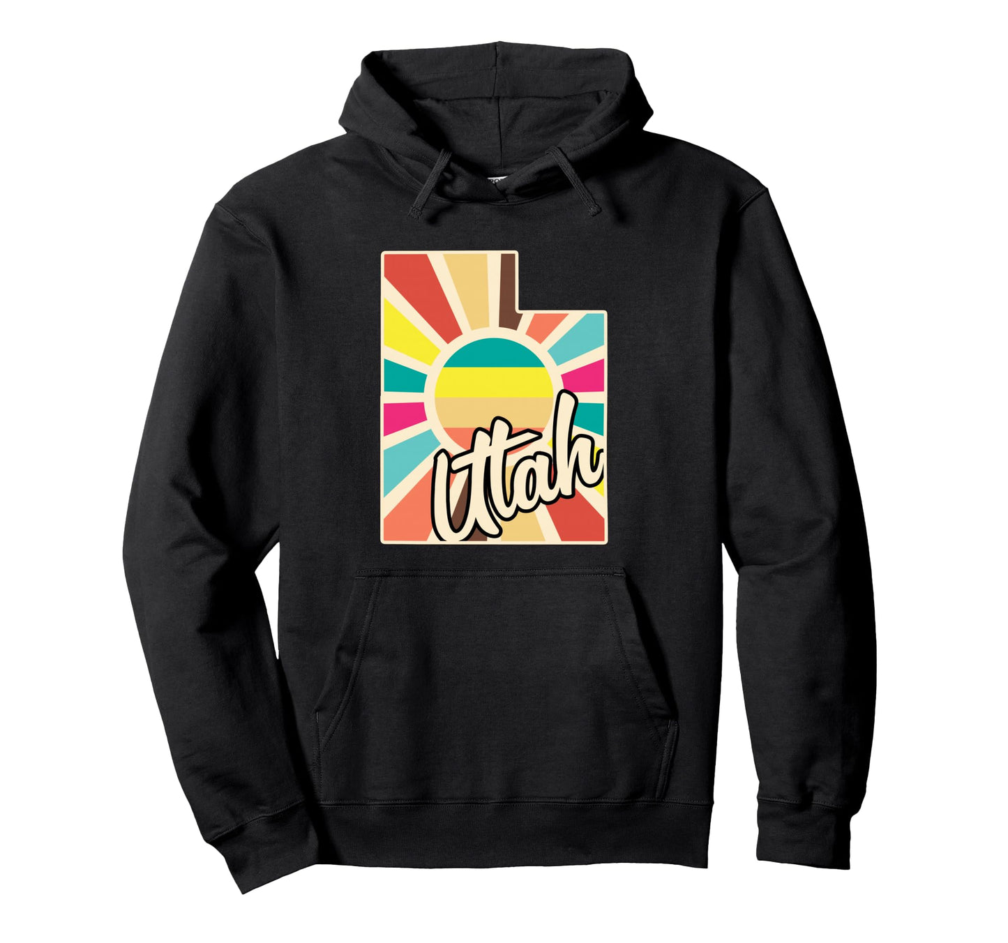 Utah Pride Colorful State Sunshine Hoodie - Custom Art Print for Adults - T-Shirt, Sweatshirt, Hoodie