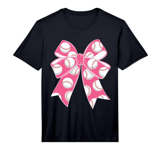Baseball Coquette Bow Baseball Mom Mama T-Shirt - Unique Graphic Unisex - T-Shirt, Sweatshirt, Hoodie