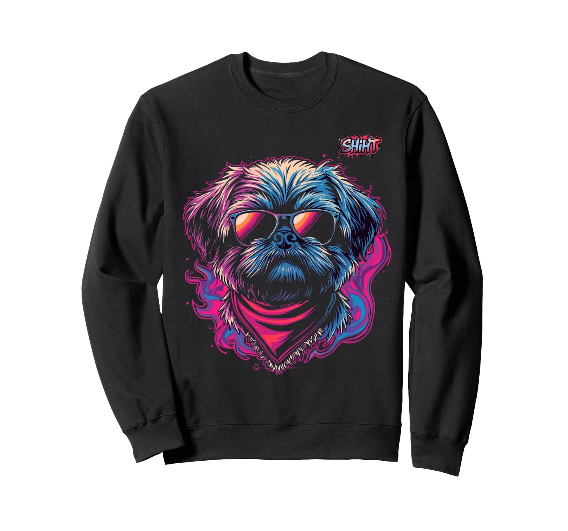 Shiht Rock Star Shih Tzu Sweatshirt - Graphic Print for Adults - T-Shirt, Sweatshirt, Hoodie