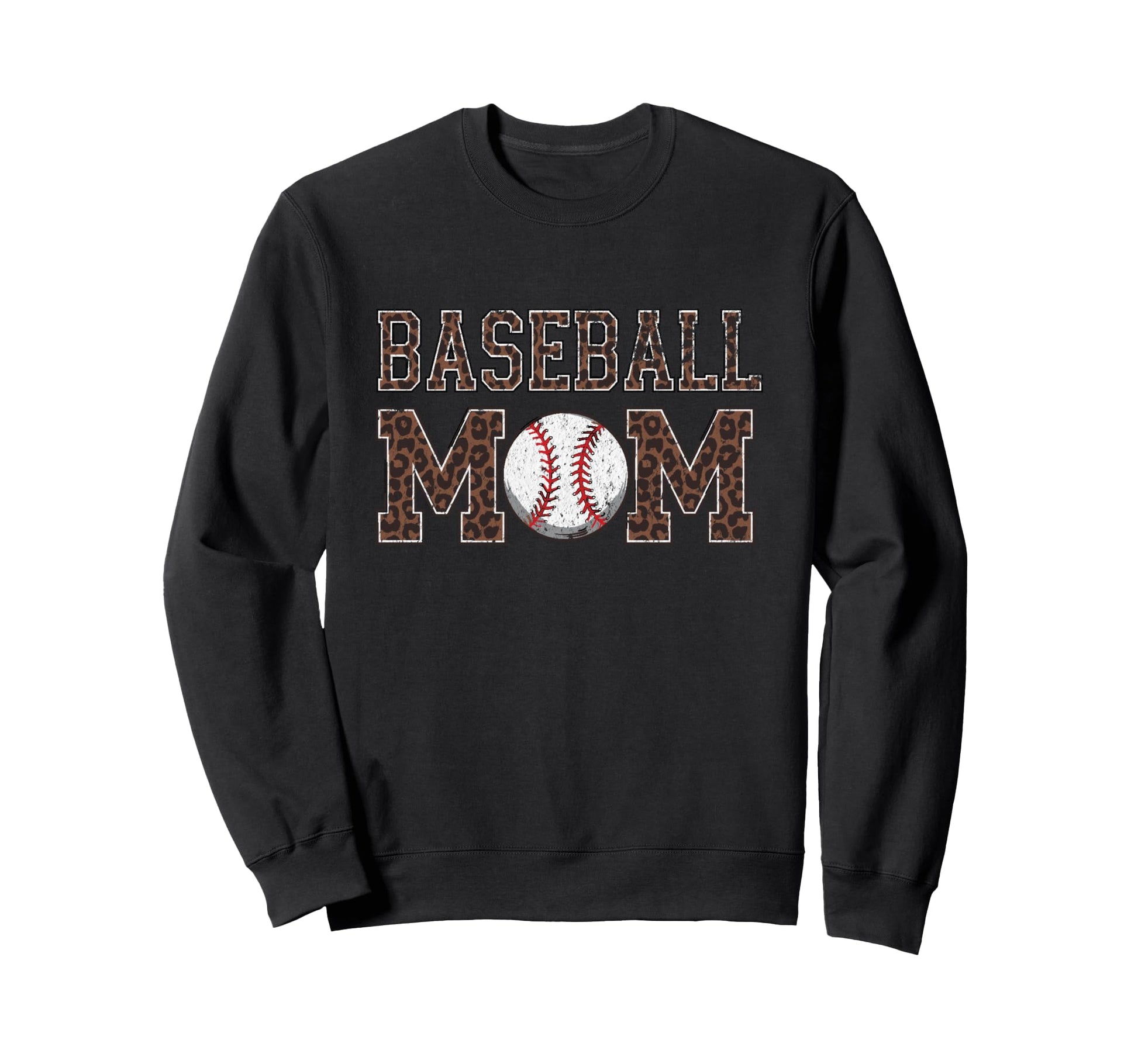 Baseball Mom Baseball Mama Leopard Sweatshirt - Trendy Graphic Men Women - T-Shirt, Sweatshirt, Hoodie