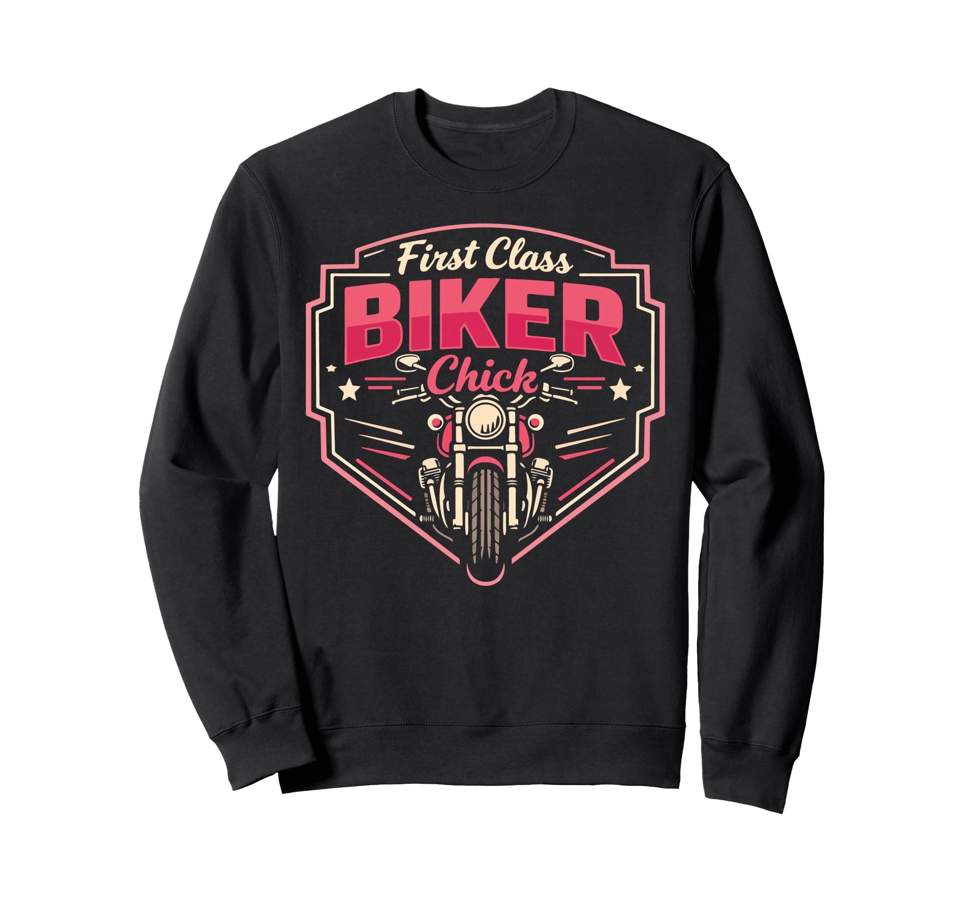 Motorcycle Biker Female First Sweatshirt - Graphic Print Men Women - T-Shirt, Sweatshirt, Hoodie