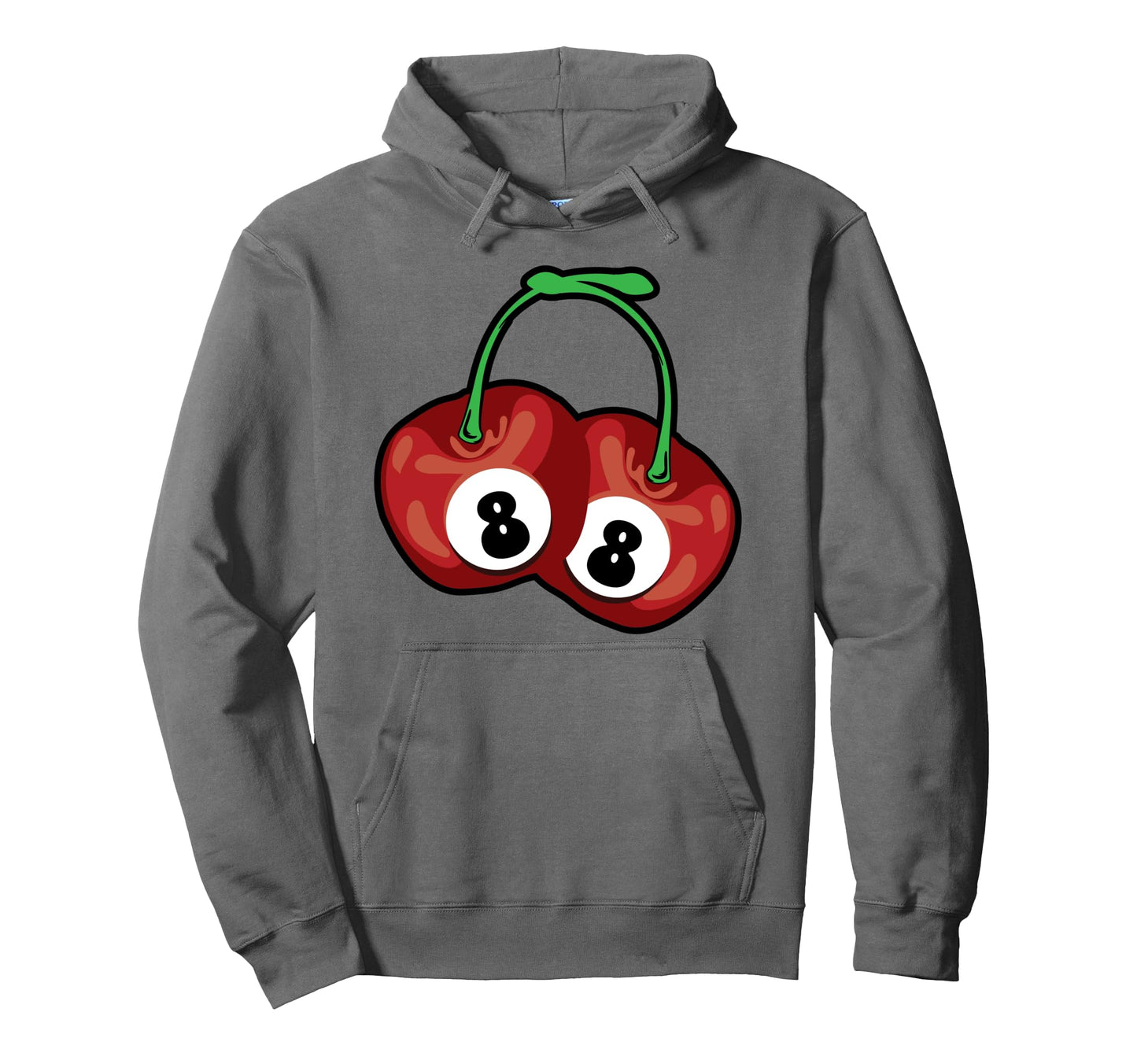 Lucky 8 Ball Cherry Lover Y2K Aesthetic Hoodie - Graphic Print for Adults - T-Shirt, Sweatshirt, Hoodie