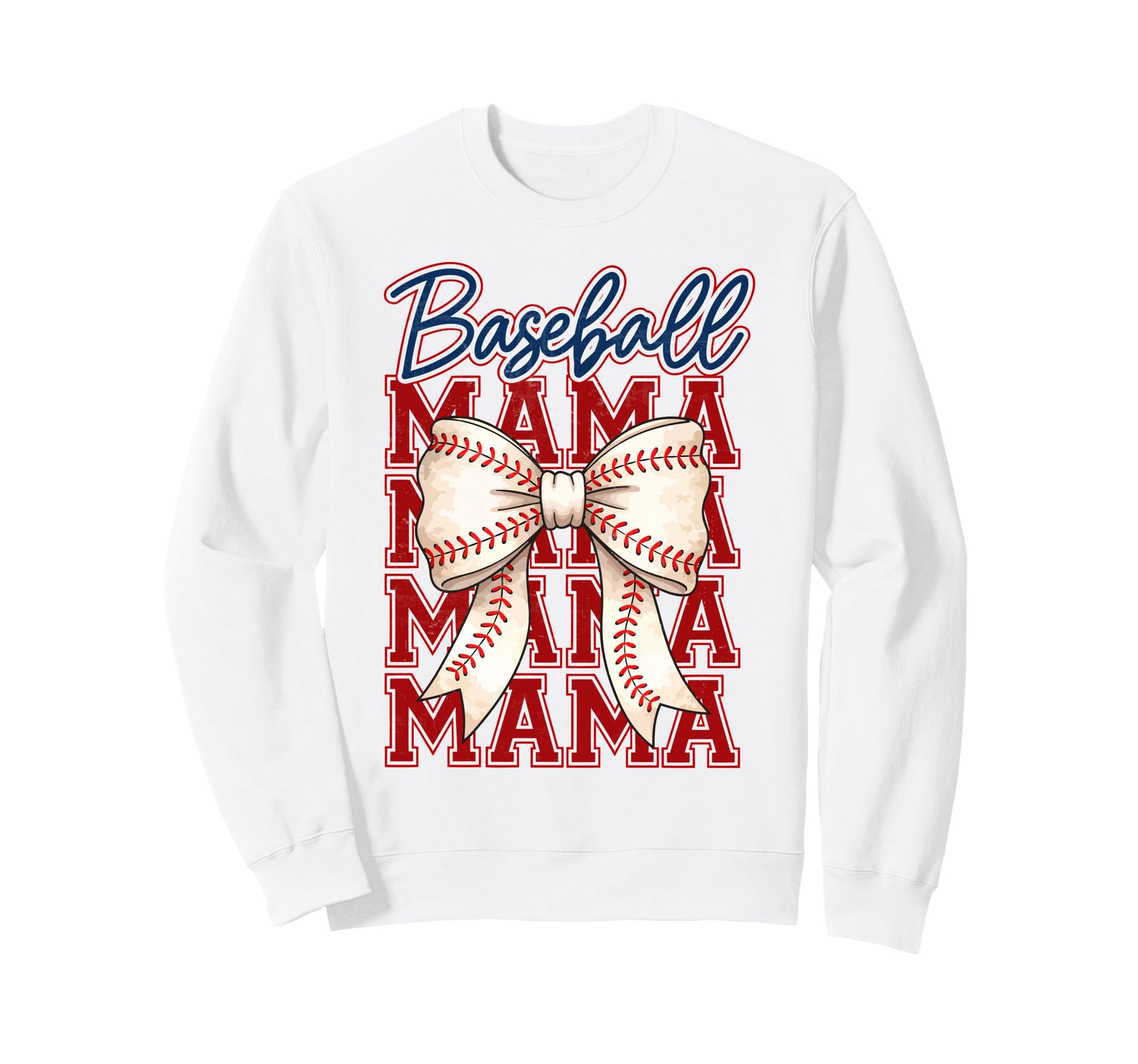 Baseball Mama Coquette Bow Baseball Sweatshirt - Trendy Graphic Men Women - T-Shirt, Sweatshirt, Hoodie