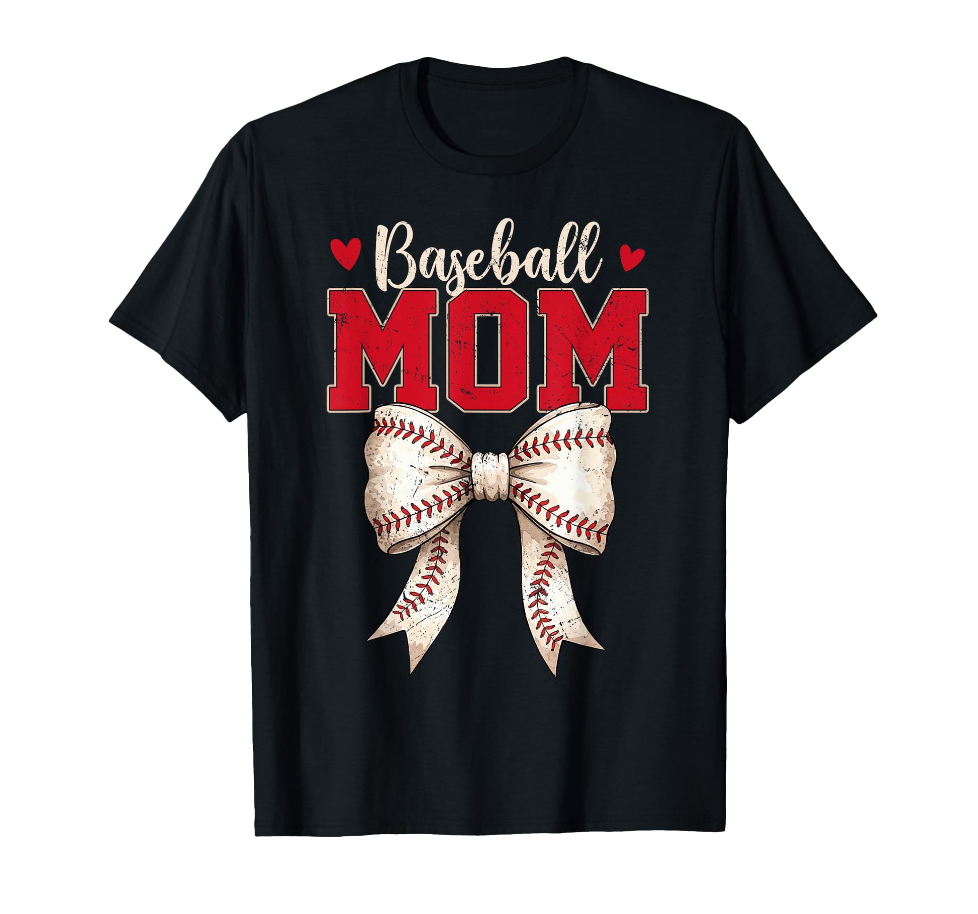 Baseball Mom Coquette Bow Game Day T-Shirt - Unique Graphic for Adults - T-Shirt, Sweatshirt, Hoodie