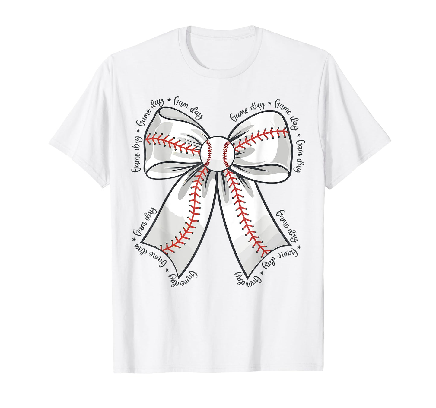 Baseball Mom Coquette Bow Baseball T-Shirt - Custom Art Print Men Women - T-Shirt, Sweatshirt, Hoodie