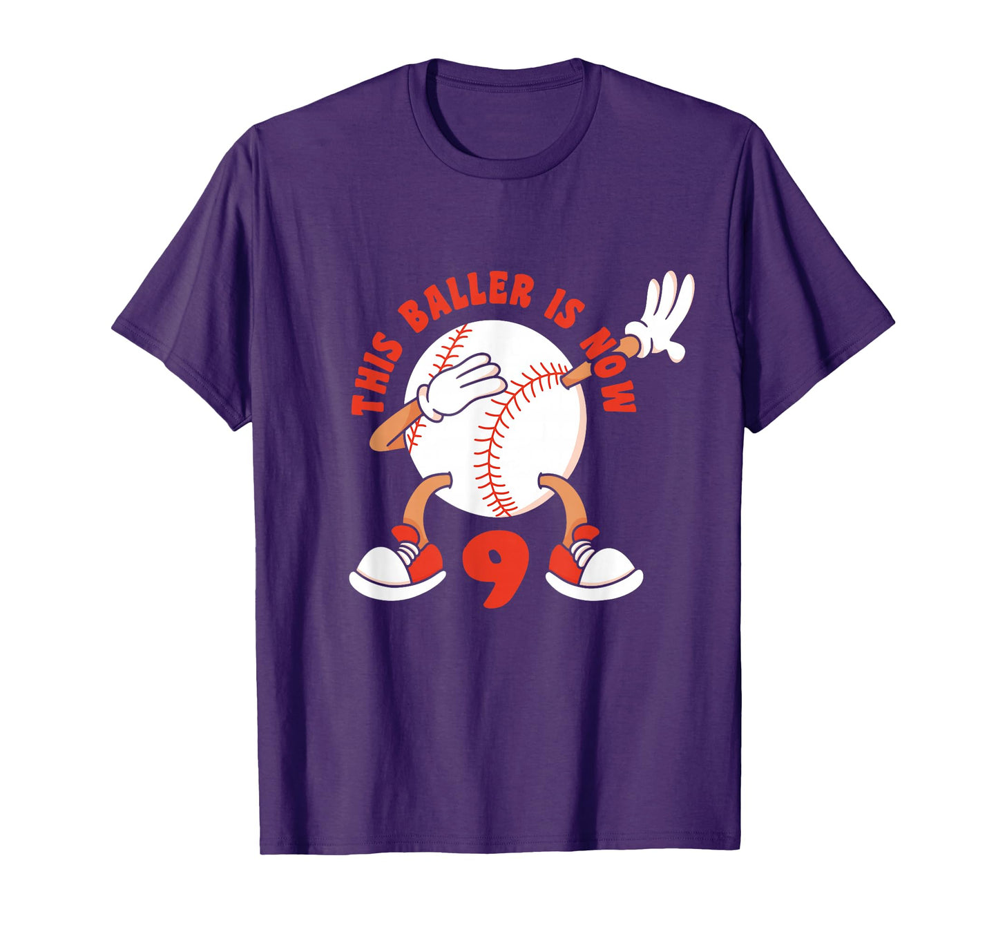Happy 9Th Birthday 9 Year Old Baseball T-Shirt - Unique Graphic for Adults - T-Shirt, Sweatshirt, Hoodie