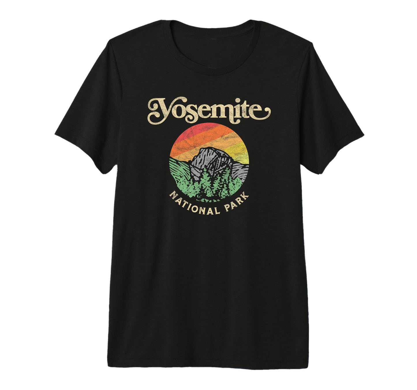 Yosemite National Park Sixties Vibe T-Shirt - Fun Novelty Design Unisex - T-Shirt, Sweatshirt, Hoodie