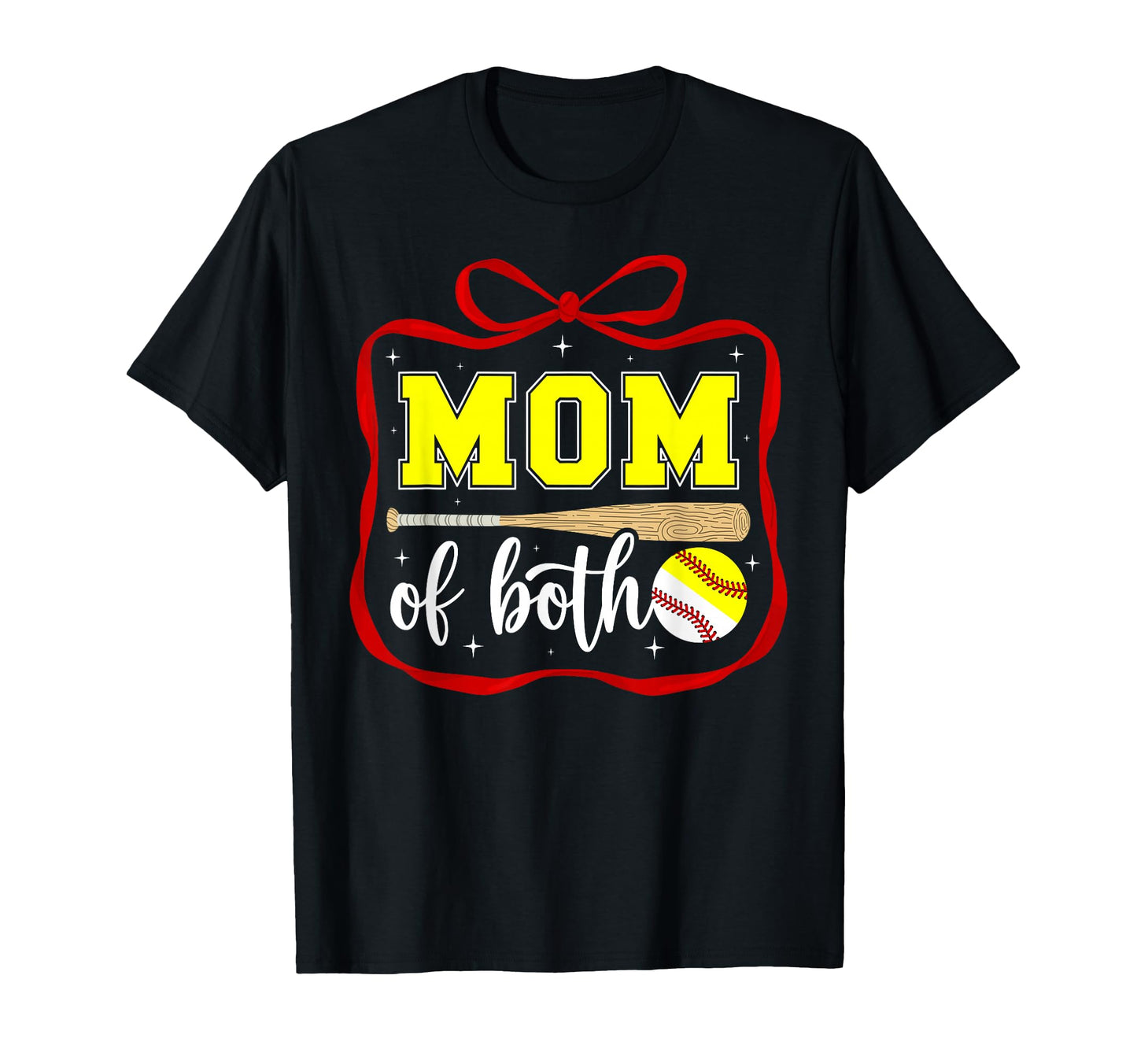 Mom Both Coquette Baseball Softball Mom T-Shirt - Streetwear Style Unisex - T-Shirt, Sweatshirt, Hoodie