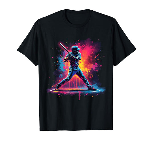 Baseball Batter Art Sunset And Palm T-Shirt - Unique Graphic for Adults - T-Shirt, Sweatshirt, Hoodie