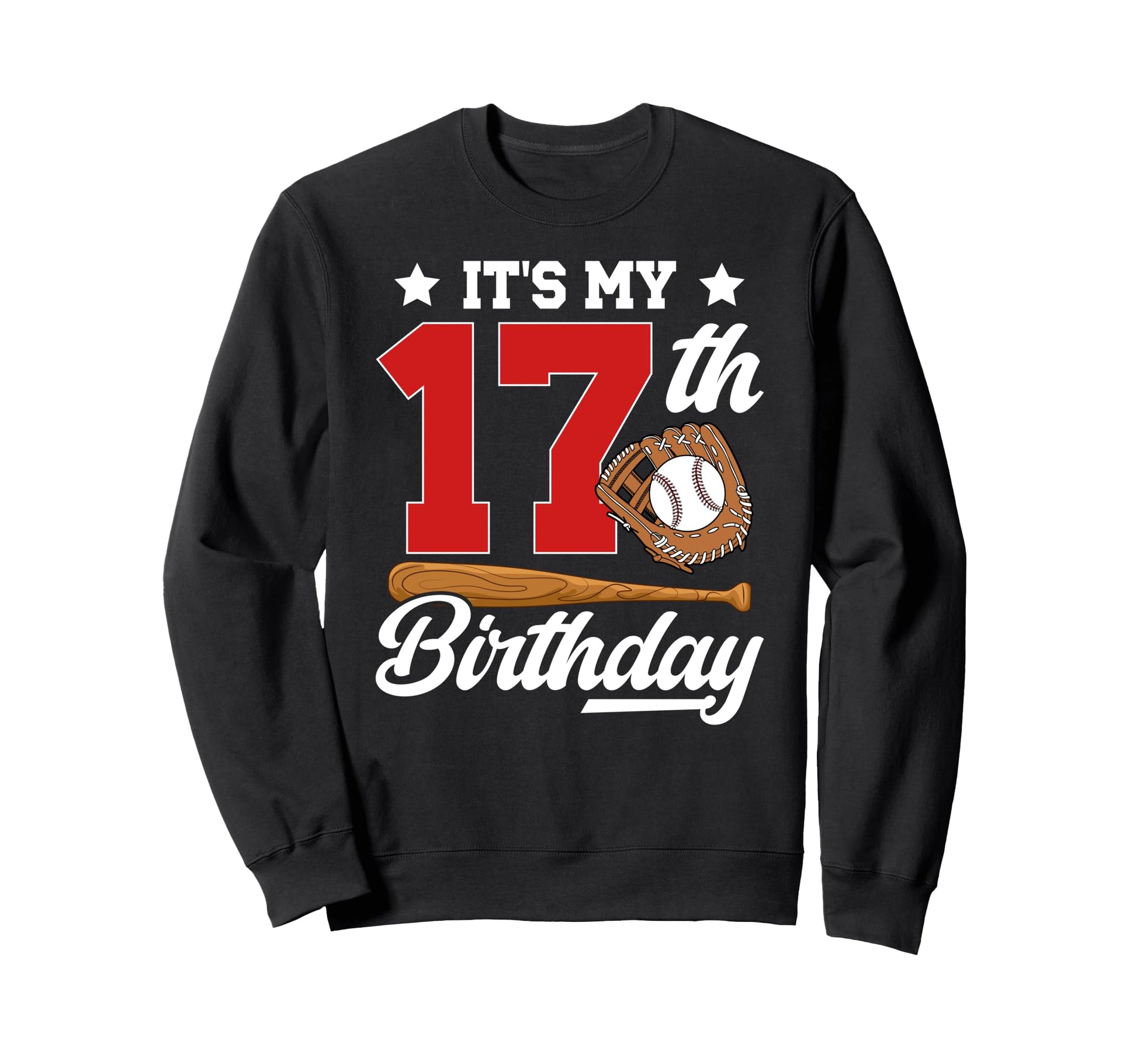 17Th Baseball Birthday Party 17 Year Old Sweatshirt - Graphic Print Unisex - T-Shirt, Sweatshirt, Hoodie