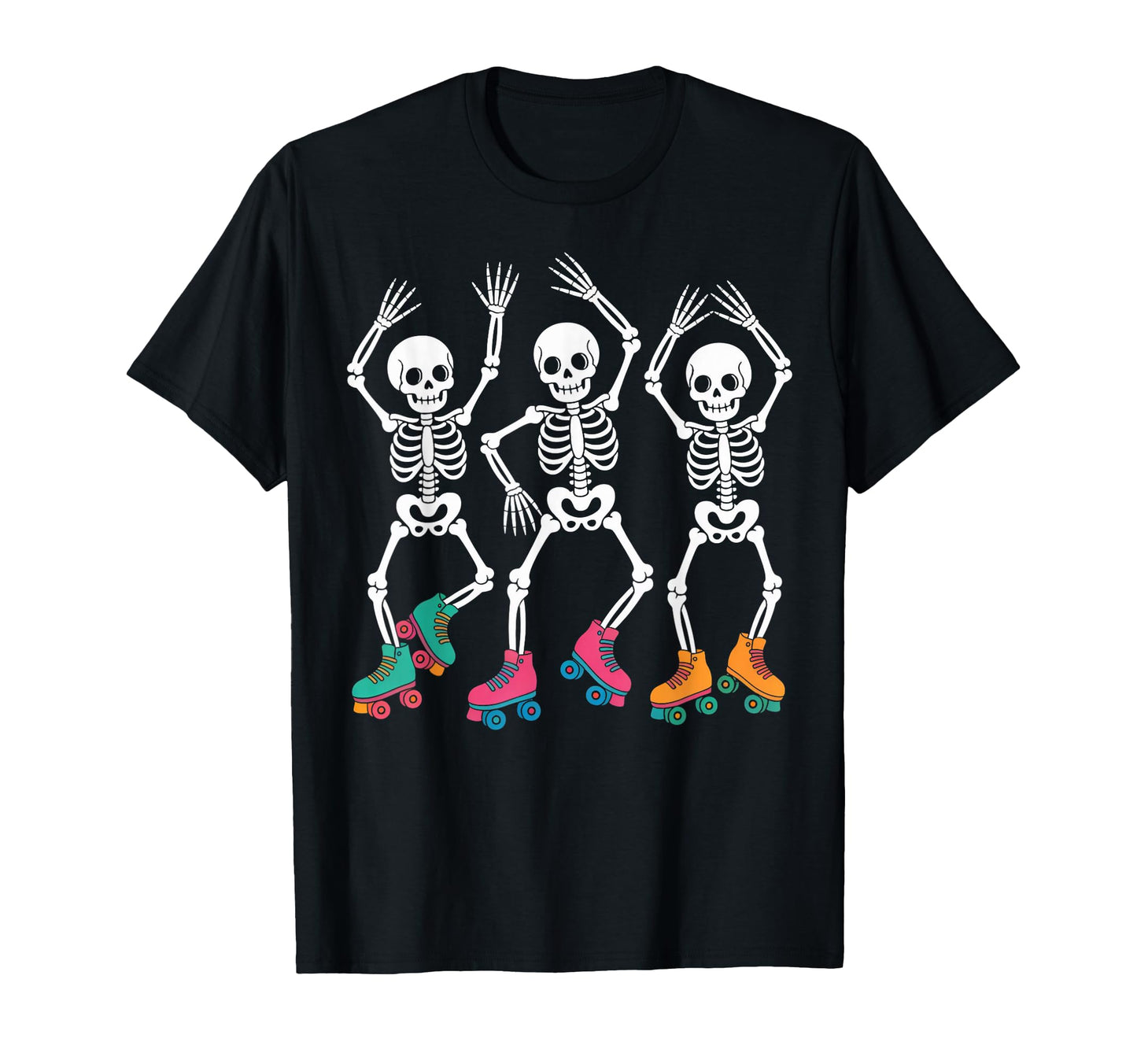 Dancing Skeleton Roller Skate Roller T-Shirt - Custom Art Print for Adults - T-Shirt, Sweatshirt, Hoodie
