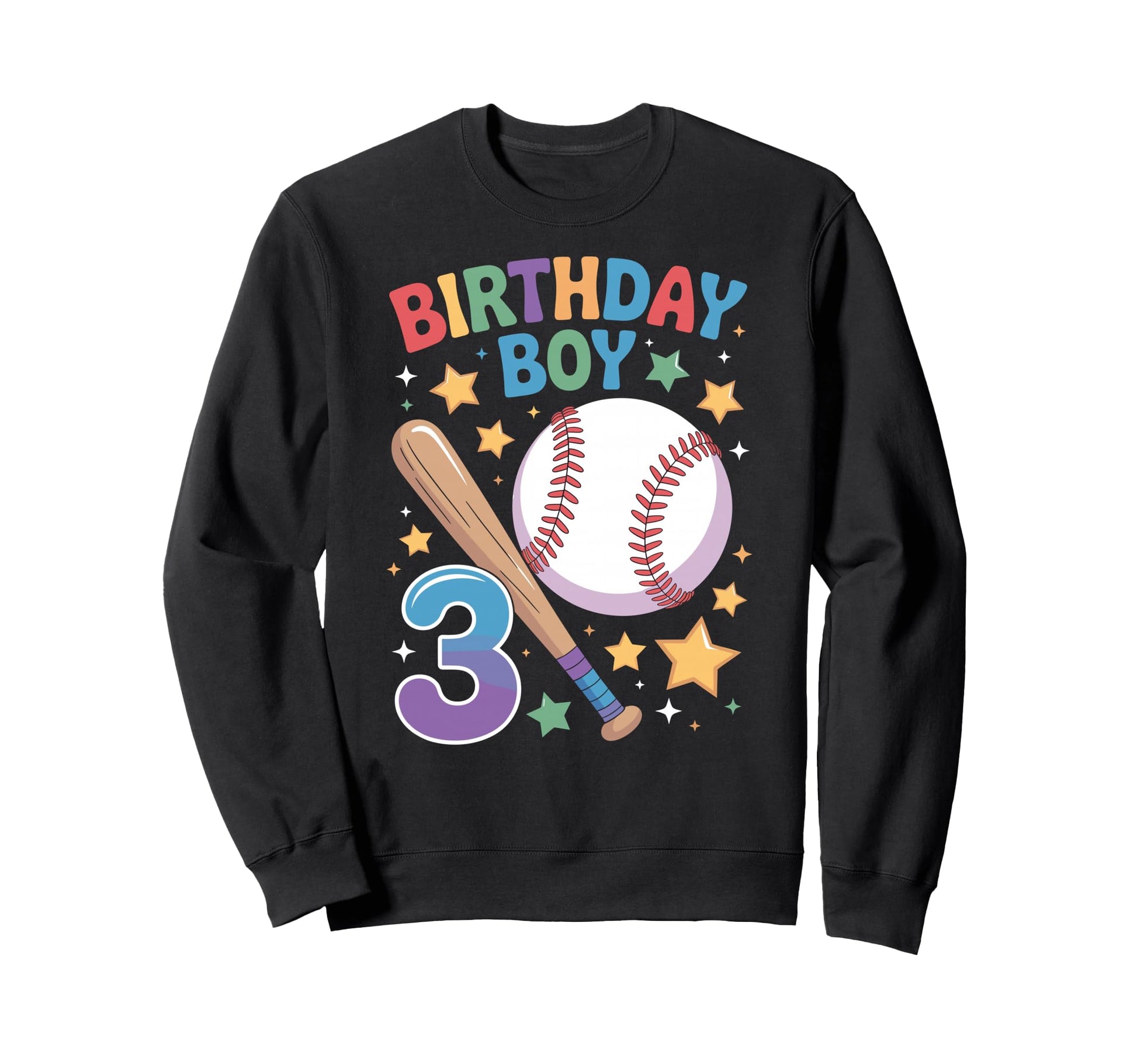 Birthday 3Rd Birthday Baseball Sweatshirt - Casual Everyday Wear Unisex - T-Shirt, Sweatshirt, Hoodie