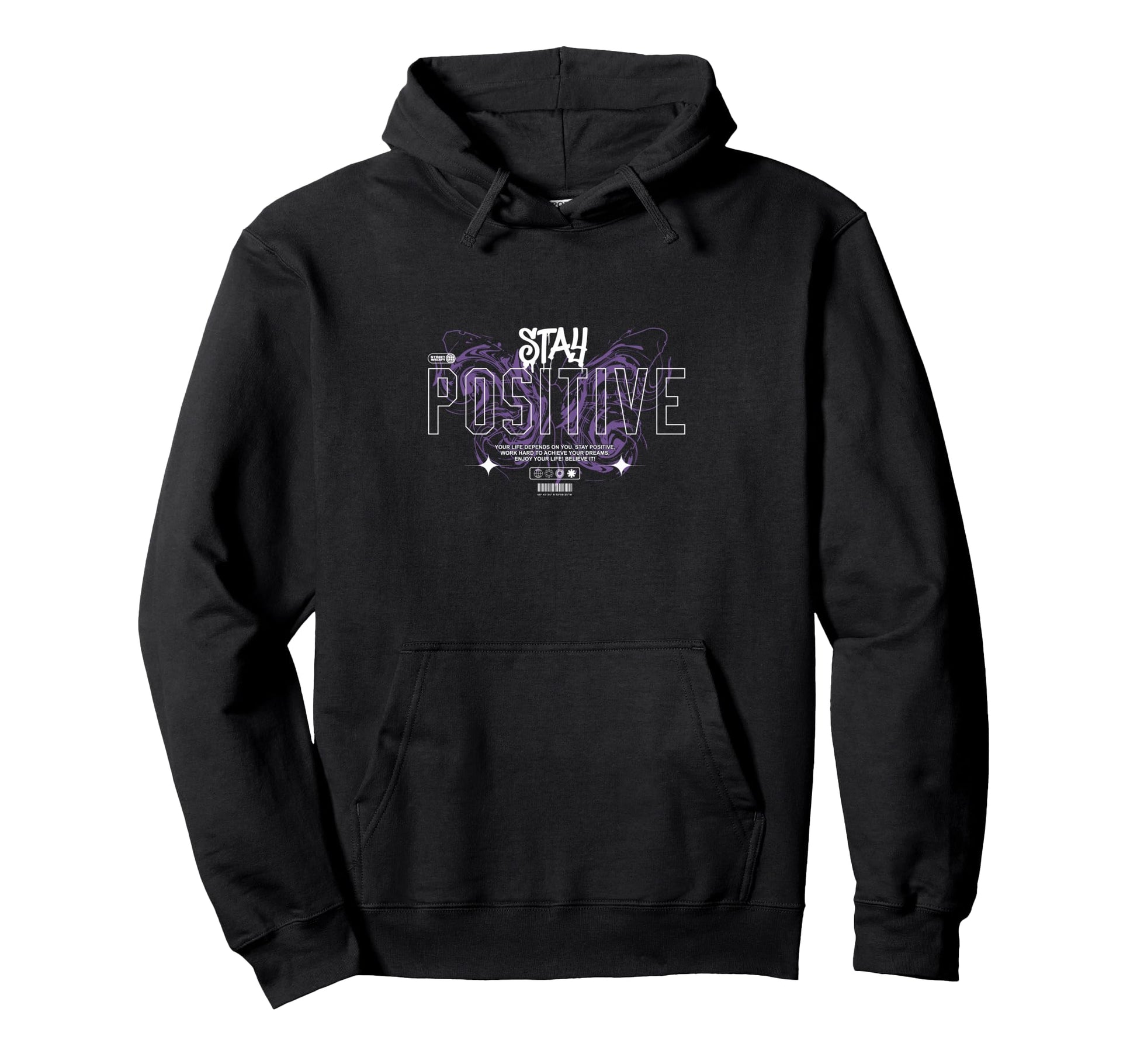 Butterfly Positive Y2K Grunge Aesthetic Hoodie - Trendy Graphic Unisex - T-Shirt, Sweatshirt, Hoodie