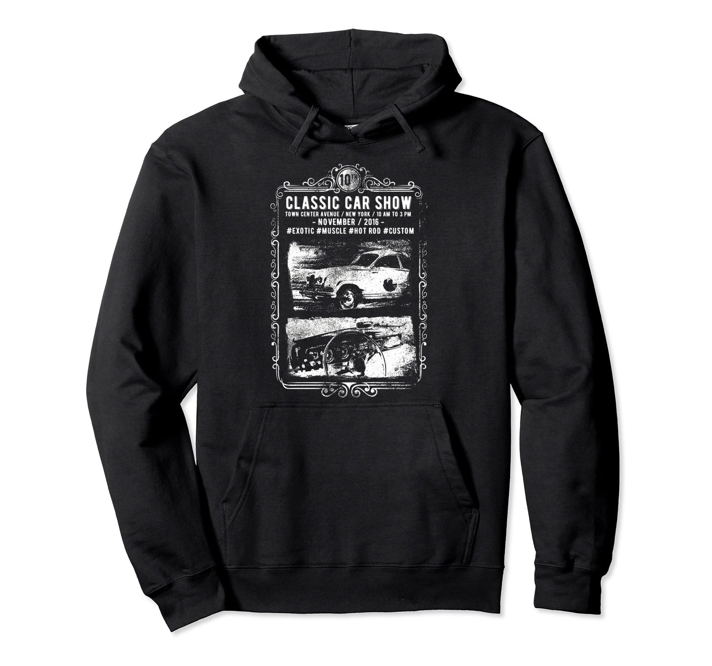 Car Show Hot Rod Muscle Hoodie - Aesthetic Graphic Men Women - T-Shirt, Sweatshirt, Hoodie