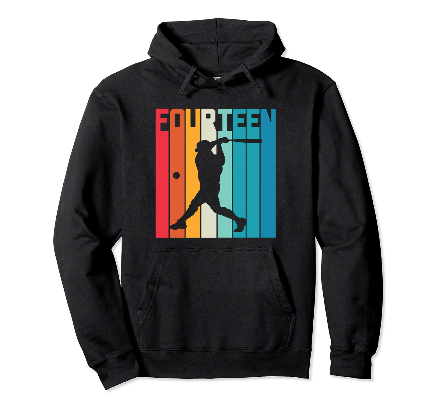 14Th Birthday Baseball 14 Years Old Hoodie - Custom Art Print for Adults - T-Shirt, Sweatshirt, Hoodie
