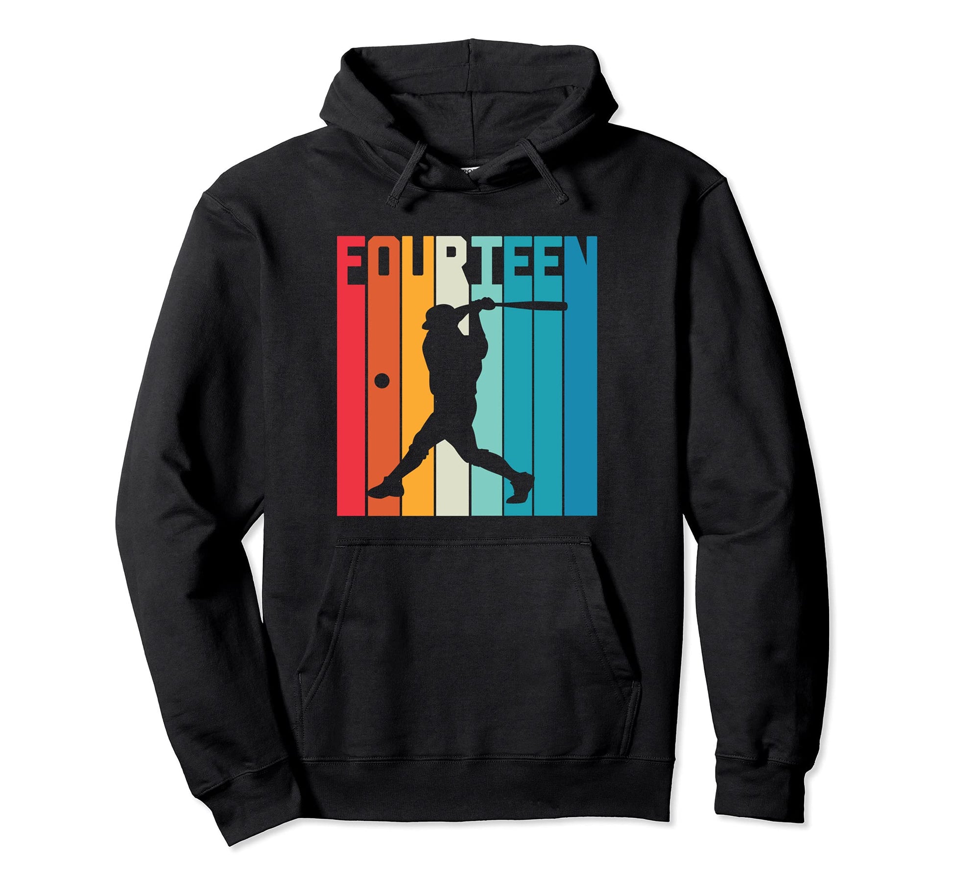 14Th Birthday Baseball 14 Years Old Hoodie - Custom Art Print for Adults - T-Shirt, Sweatshirt, Hoodie