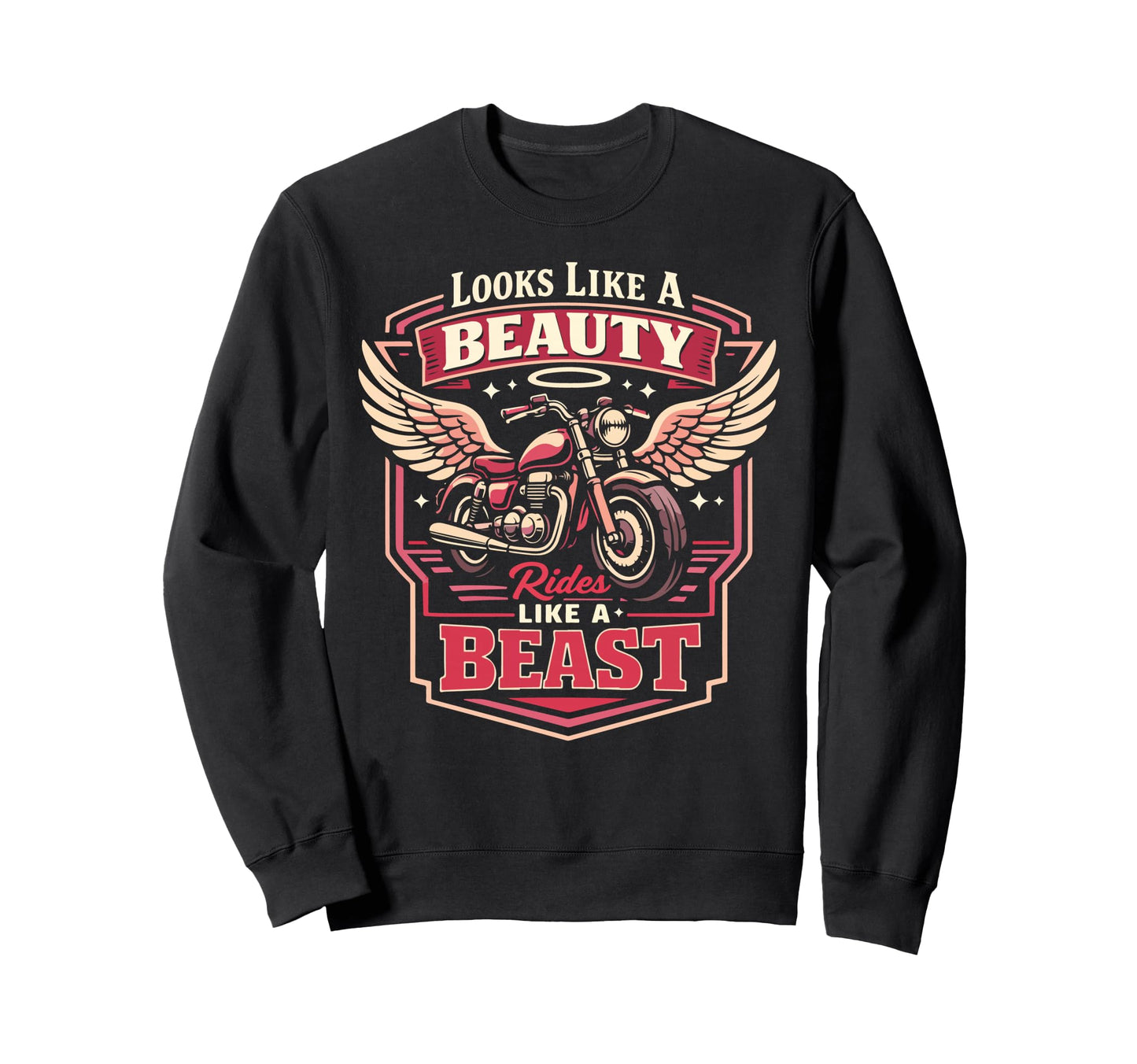 Motorcycle Biker Female Looks Sweatshirt - Streetwear Style for Adults - T-Shirt, Sweatshirt, Hoodie