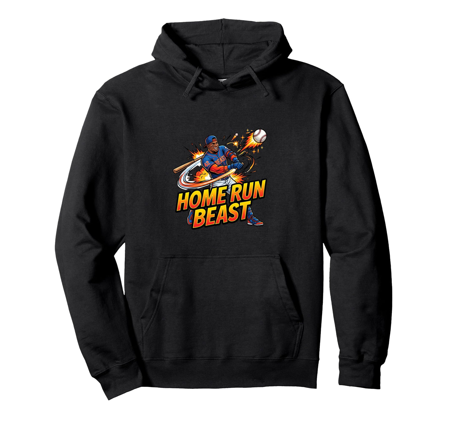 Home Run Power Baseball Action Player Hoodie - Graphic Print Men Women - T-Shirt, Sweatshirt, Hoodie