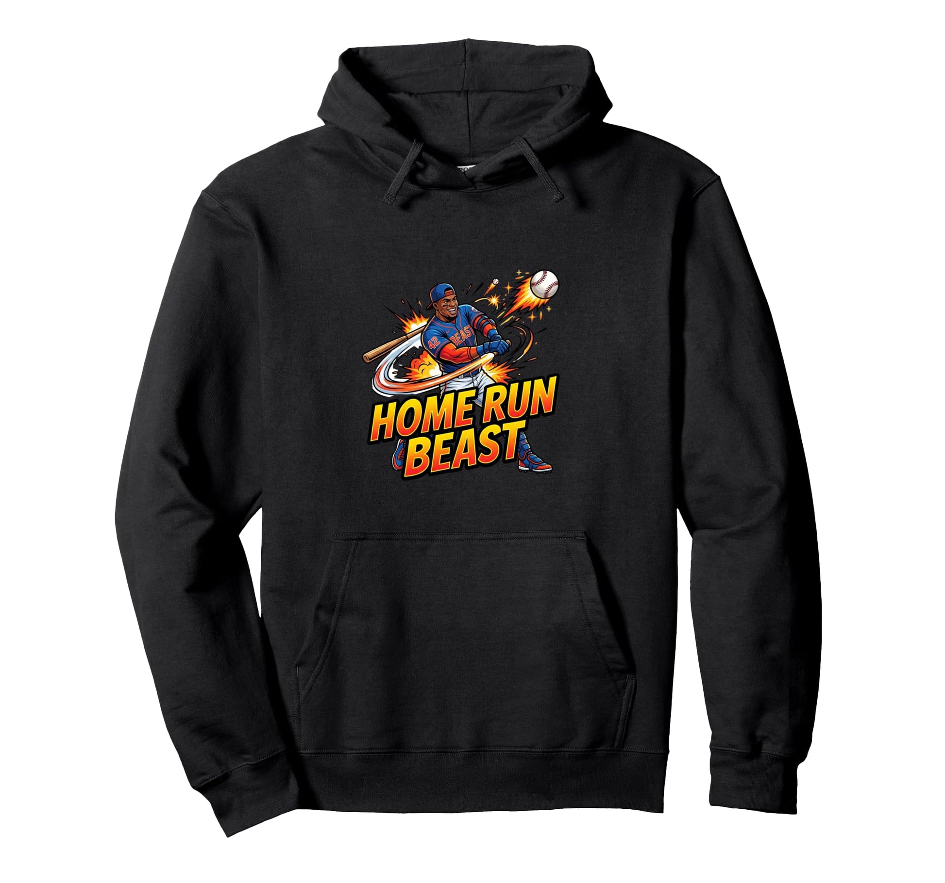 Home Run Power Baseball Action Player Hoodie - Graphic Print Men Women - T-Shirt, Sweatshirt, Hoodie