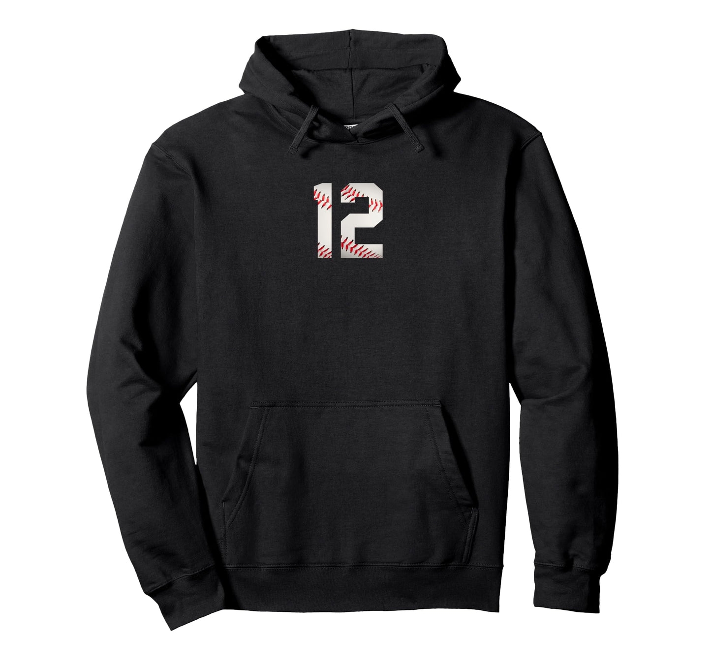 Number 12 Minimalist Birthday Baseball Hoodie - Novelty Apparel Men Women - T-Shirt, Sweatshirt, Hoodie