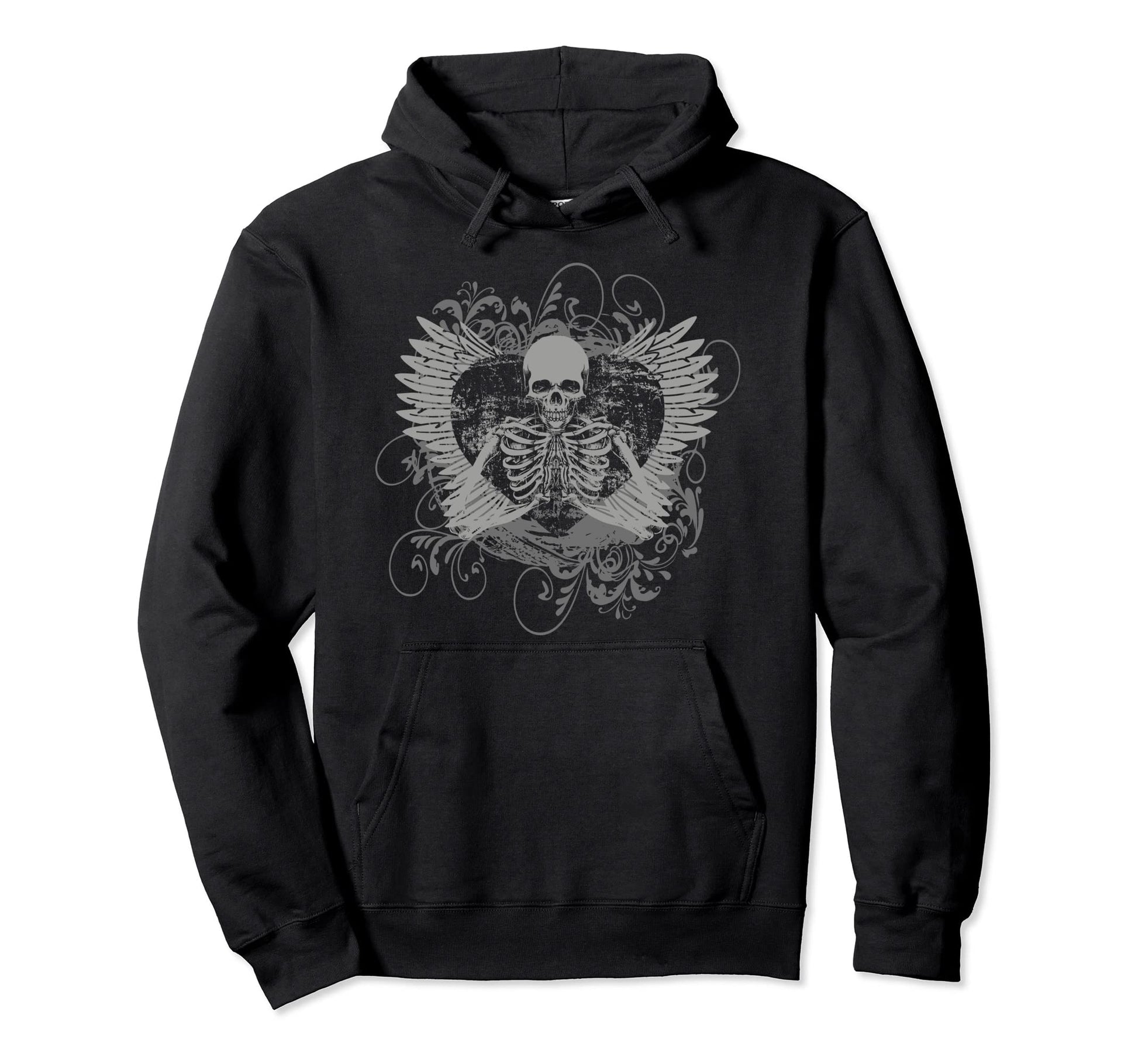 Skeleton Fairy Grunge Y2K Aesthetic Hoodie - Graphic Print for Adults - T-Shirt, Sweatshirt, Hoodie