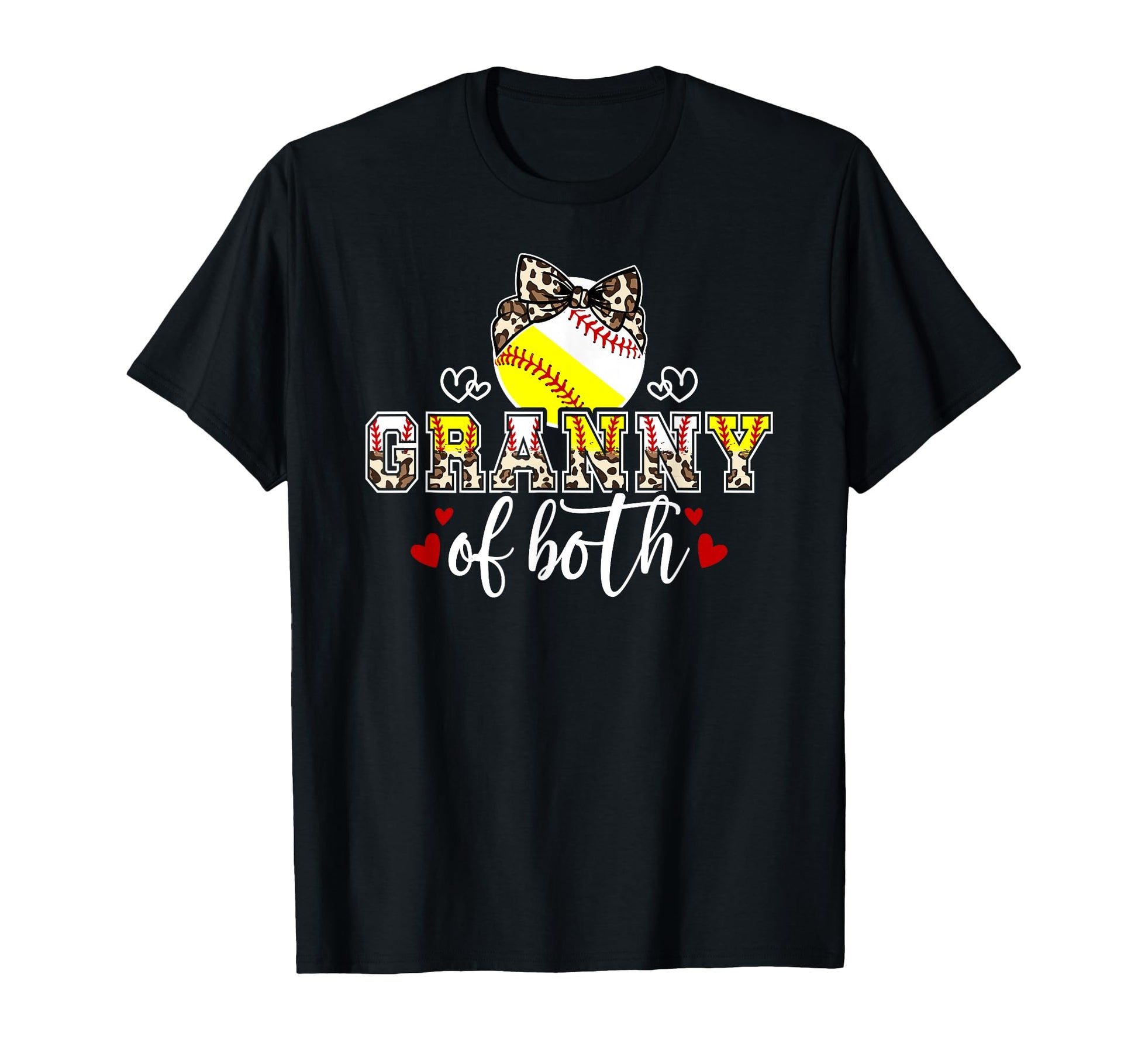 Granny Both Leopard Softball Baseball T-Shirt - Fun Novelty Design Unisex - T-Shirt, Sweatshirt, Hoodie