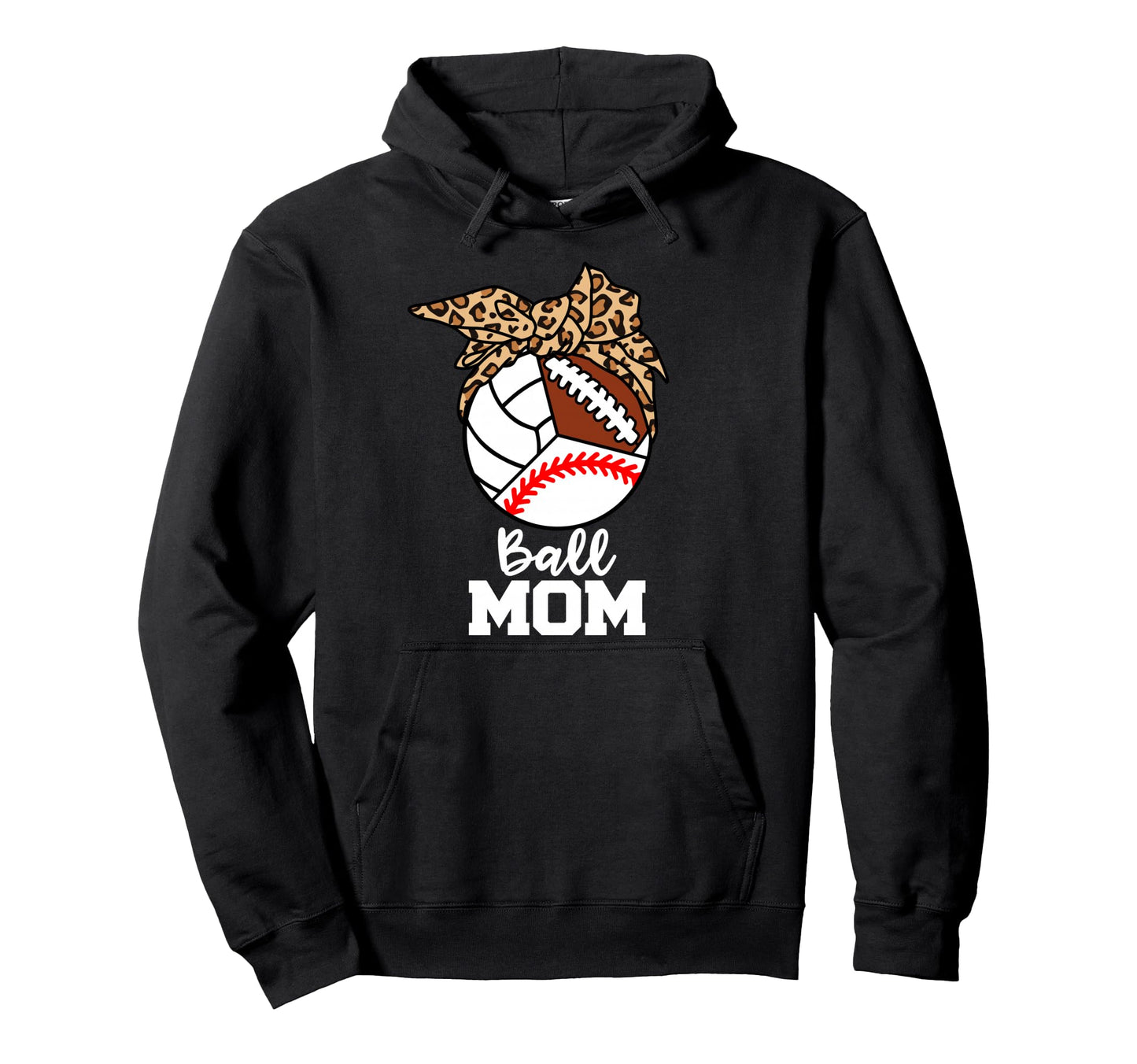 Ball Mom Funny Baseball Volleyball Hoodie - Aesthetic Graphic Unisex - T-Shirt, Sweatshirt, Hoodie