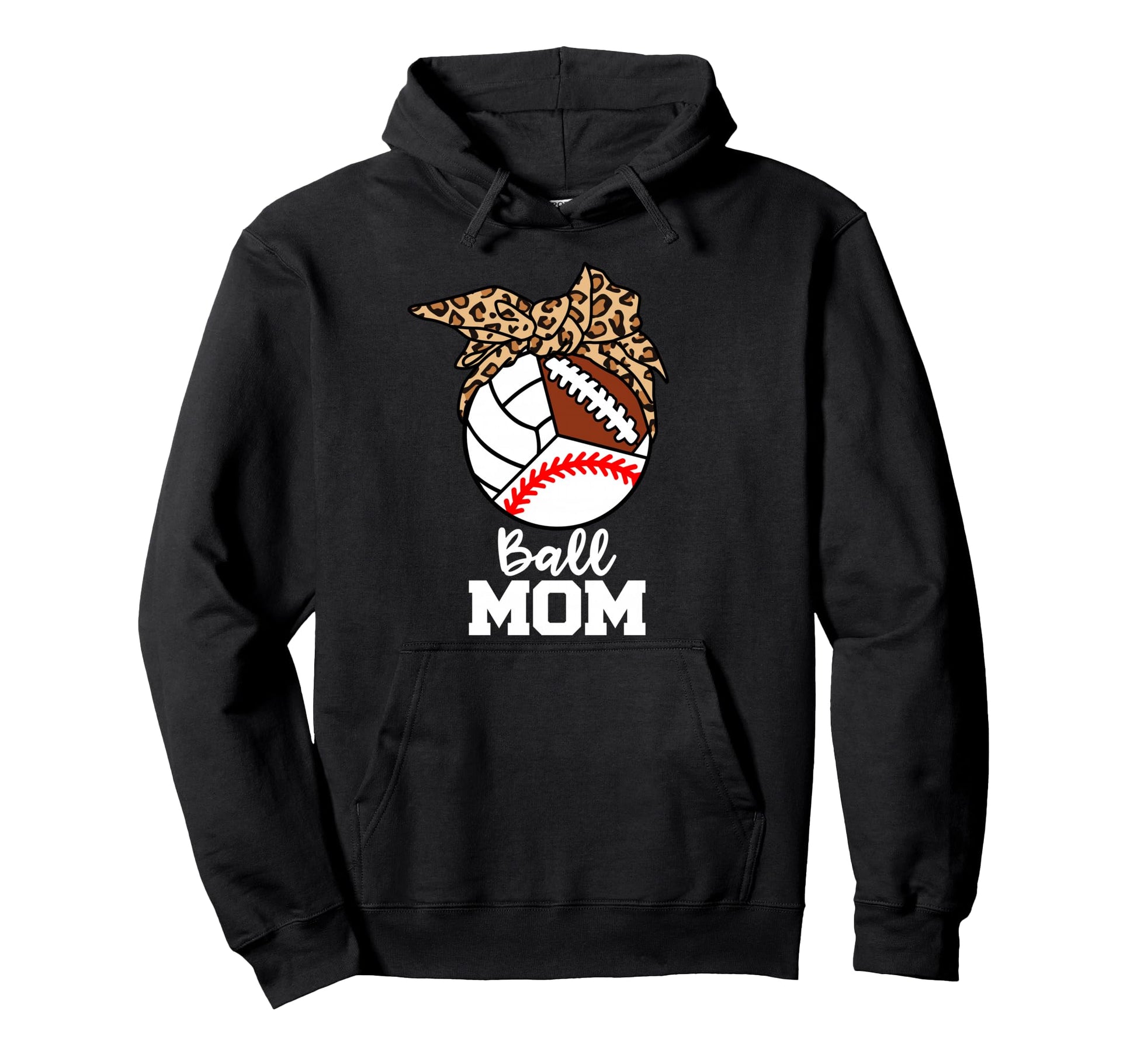 Ball Mom Funny Baseball Volleyball Hoodie - Aesthetic Graphic Unisex - T-Shirt, Sweatshirt, Hoodie