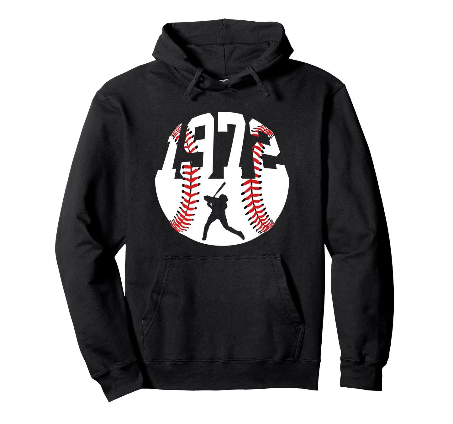 1972 Baseball 54Th Birthday Hoodie - Aesthetic Graphic Unisex - T-Shirt, Sweatshirt, Hoodie