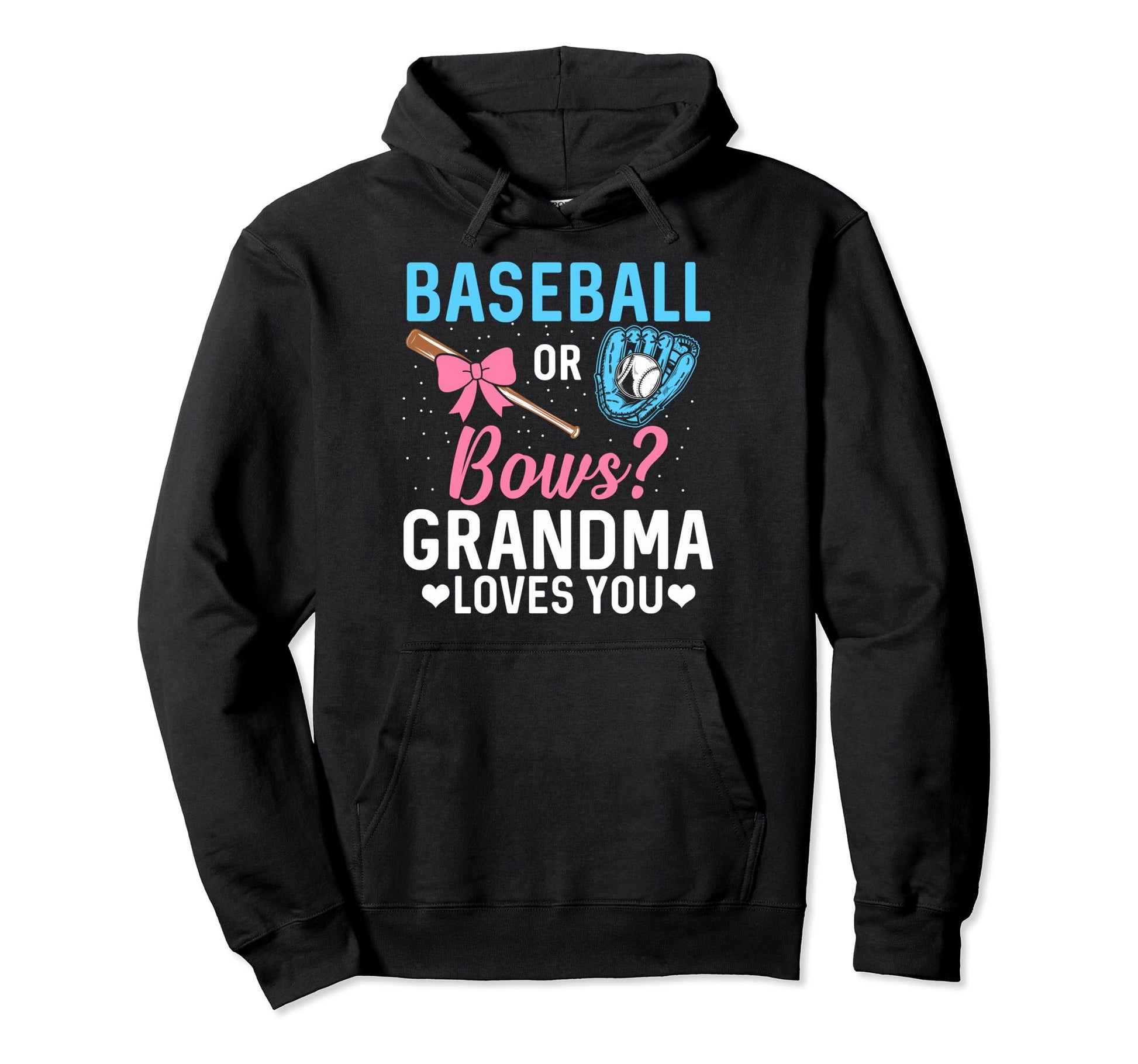 Baseball Or Bows Gender Reveal Baseball Hoodie - Streetwear Style Unisex - T-Shirt, Sweatshirt, Hoodie